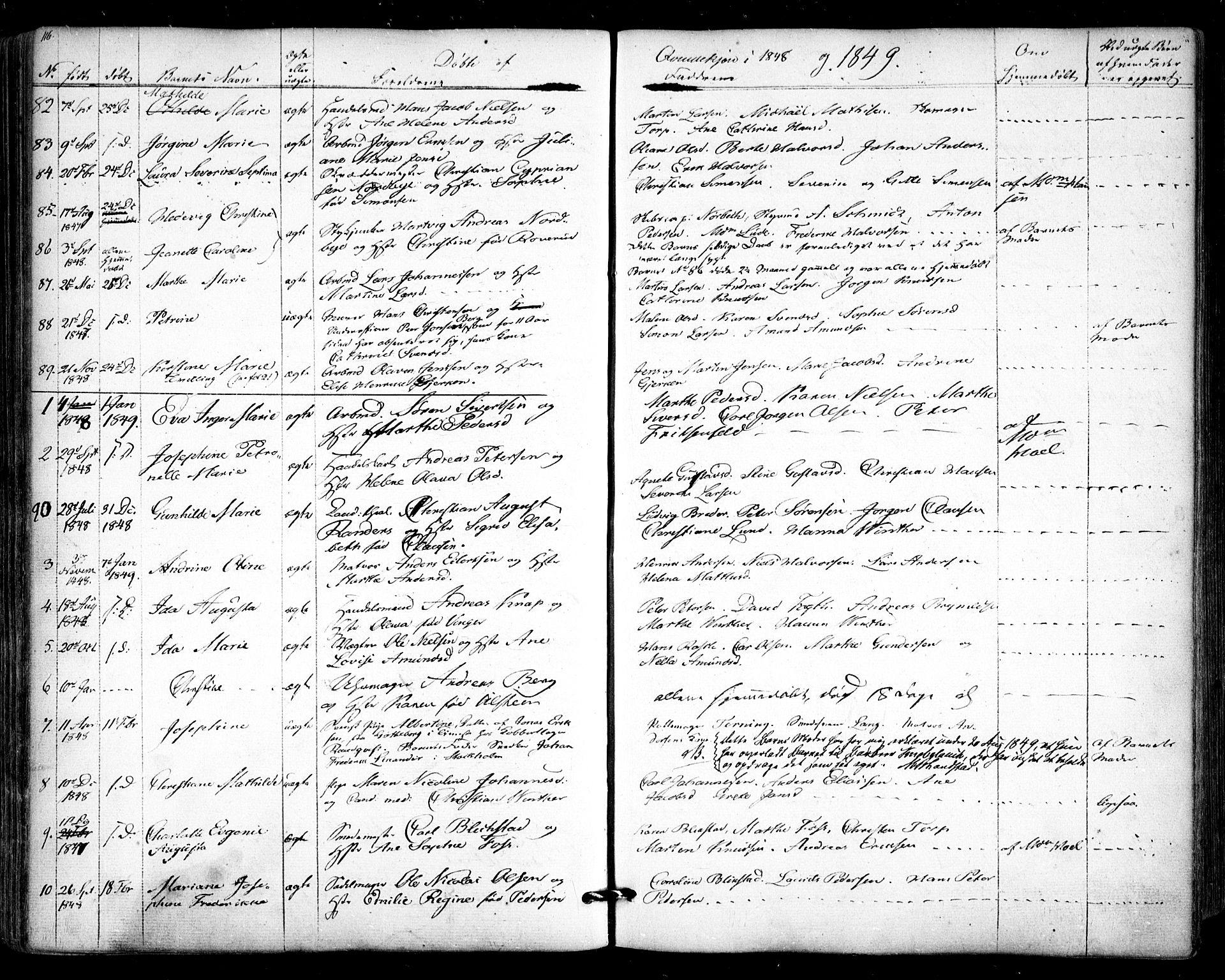 Halden prestekontor Kirkebøker, AV/SAO-A-10909/F/Fa/L0006: Parish register (official) no. I 6, 1845-1856, p. 116