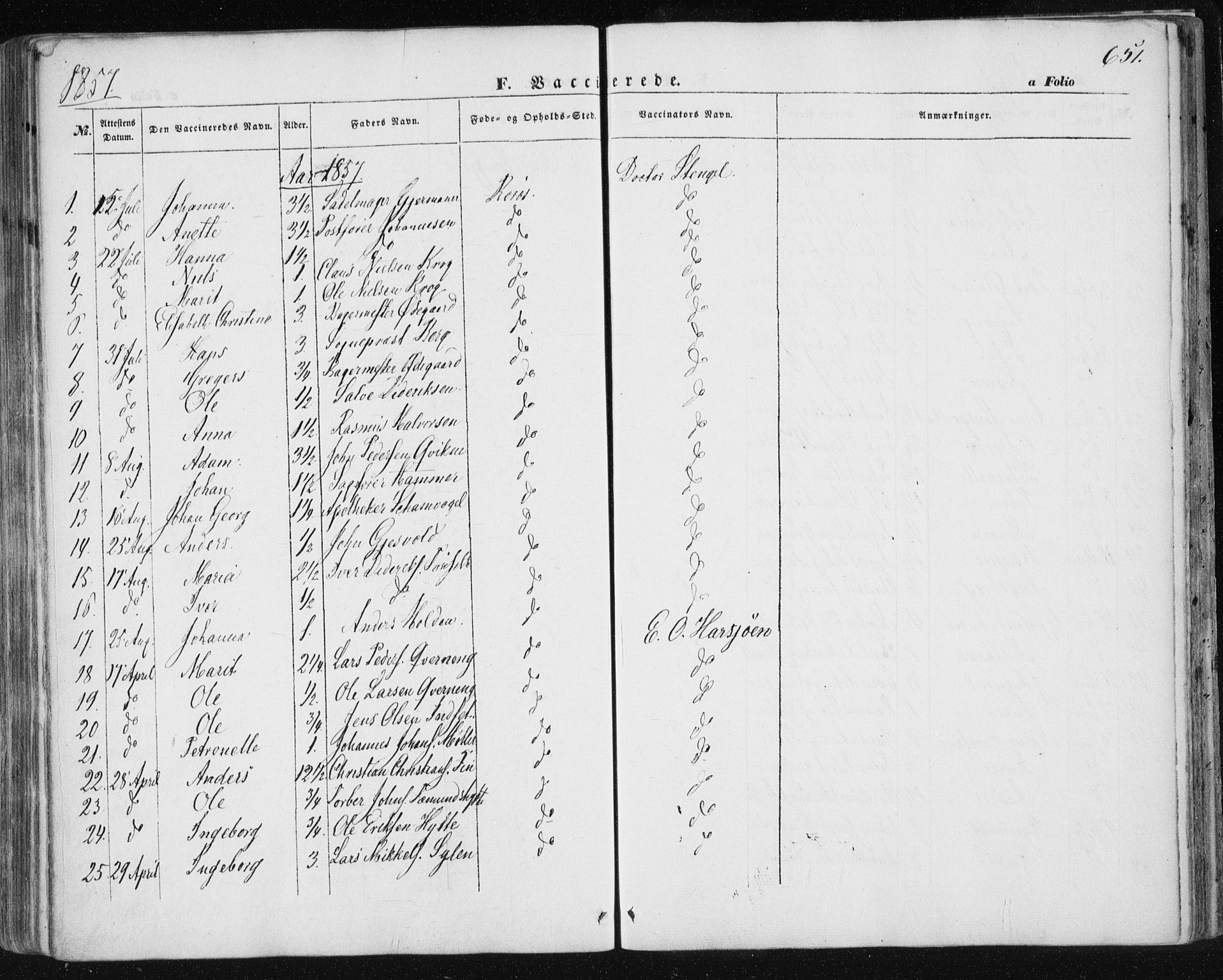 Ministerialprotokoller, klokkerbøker og fødselsregistre - Sør-Trøndelag, SAT/A-1456/681/L0931: Parish register (official) no. 681A09, 1845-1859, p. 651