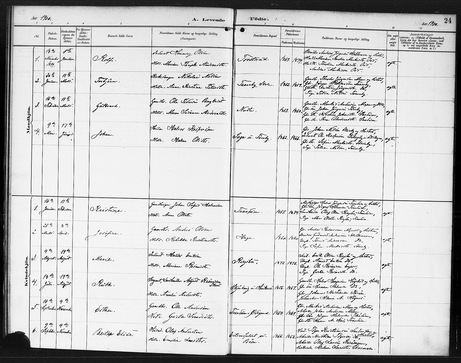 Rødenes prestekontor Kirkebøker, AV/SAO-A-2005/F/Fb/L0002: Parish register (official) no. II 2, 1890-1900, p. 24