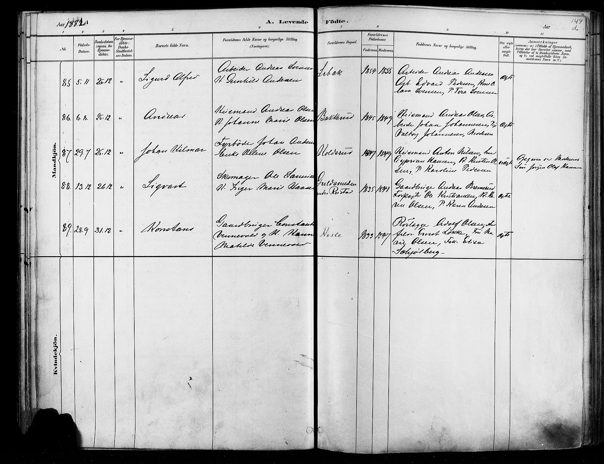 Østre Aker prestekontor Kirkebøker, AV/SAO-A-10840/F/Fa/L0006: Parish register (official) no. I 5, 1879-1882, p. 144d