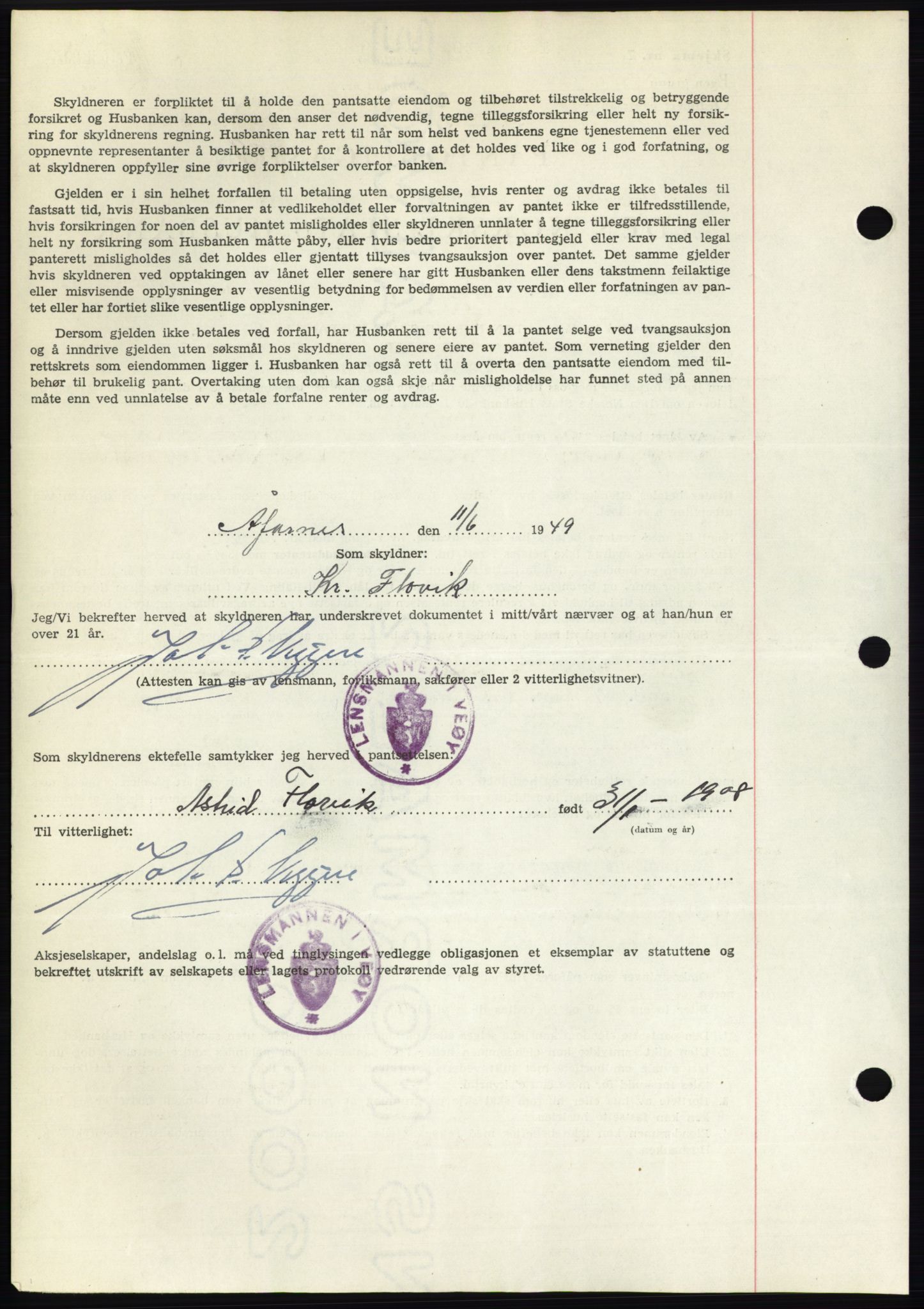 Romsdal sorenskriveri, AV/SAT-A-4149/1/2/2C: Mortgage book no. B4, 1948-1949, Diary no: : 1640/1949