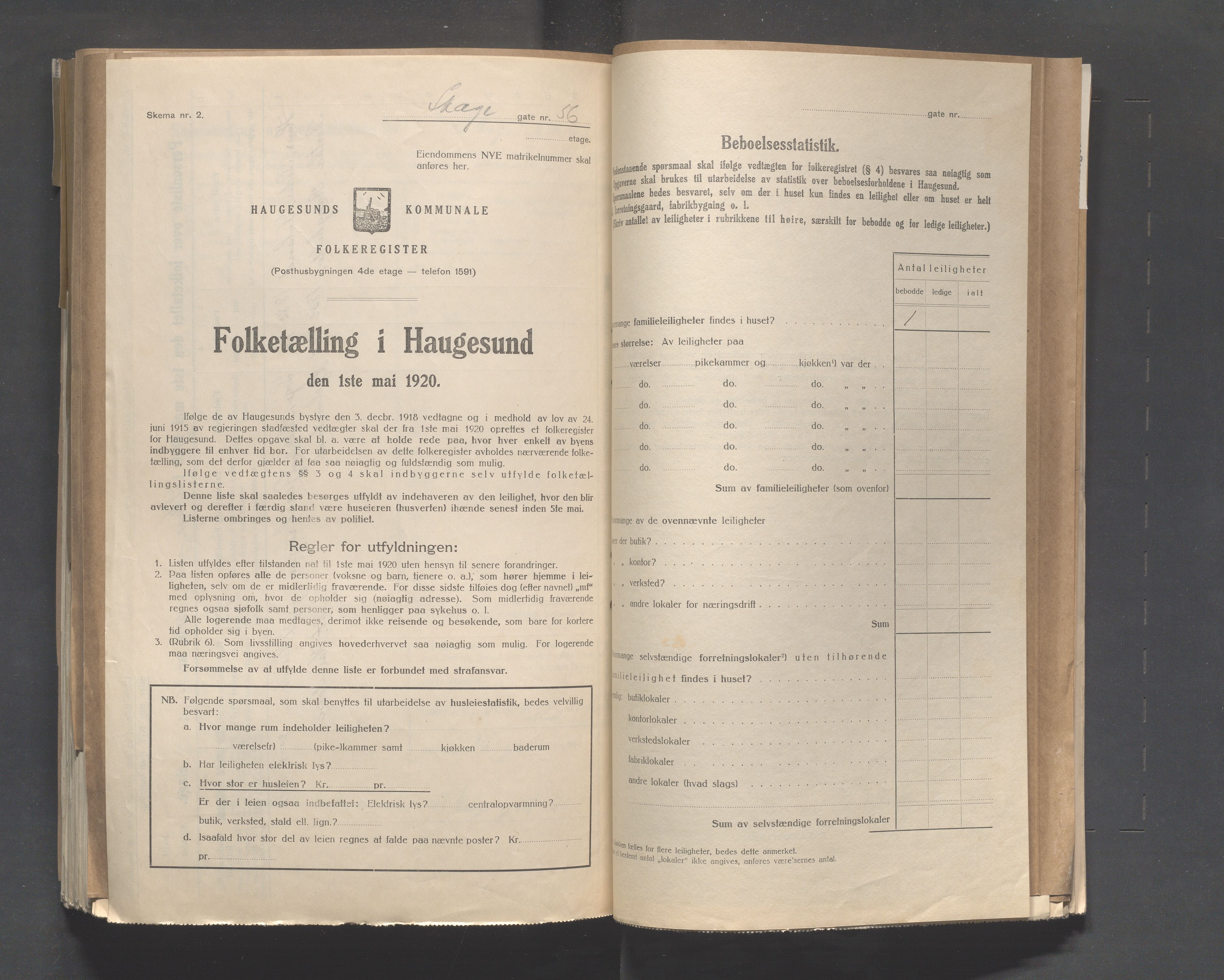 IKAR, Local census 1.5.1920 for Haugesund, 1920, p. 6302