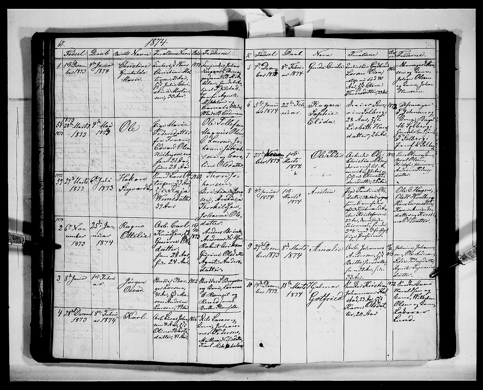 Vang prestekontor, Hedmark, SAH/PREST-008/H/Ha/Hab/L0011: Parish register (copy) no. 11, 1855-1878, p. 67