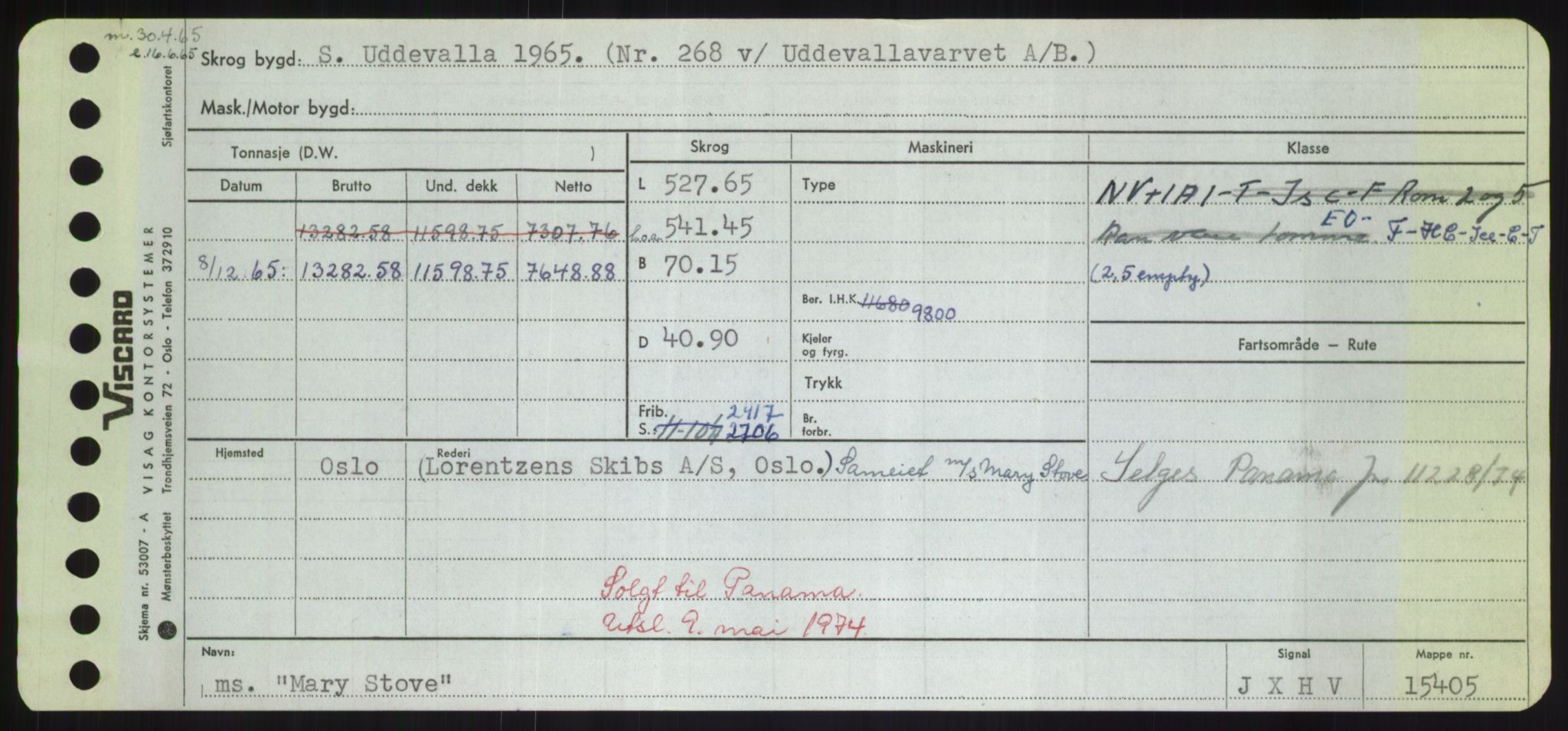 Sjøfartsdirektoratet med forløpere, Skipsmålingen, RA/S-1627/H/Hd/L0024: Fartøy, M-Mim, p. 377
