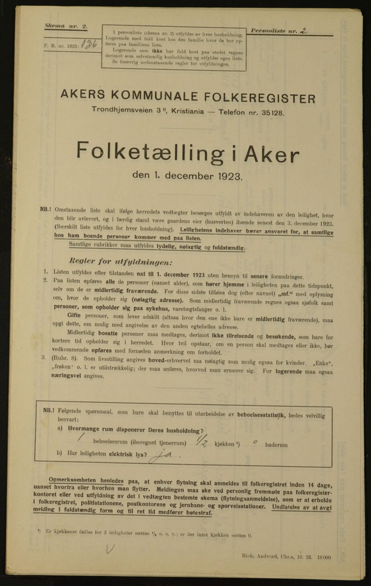 , Municipal Census 1923 for Aker, 1923, p. 776