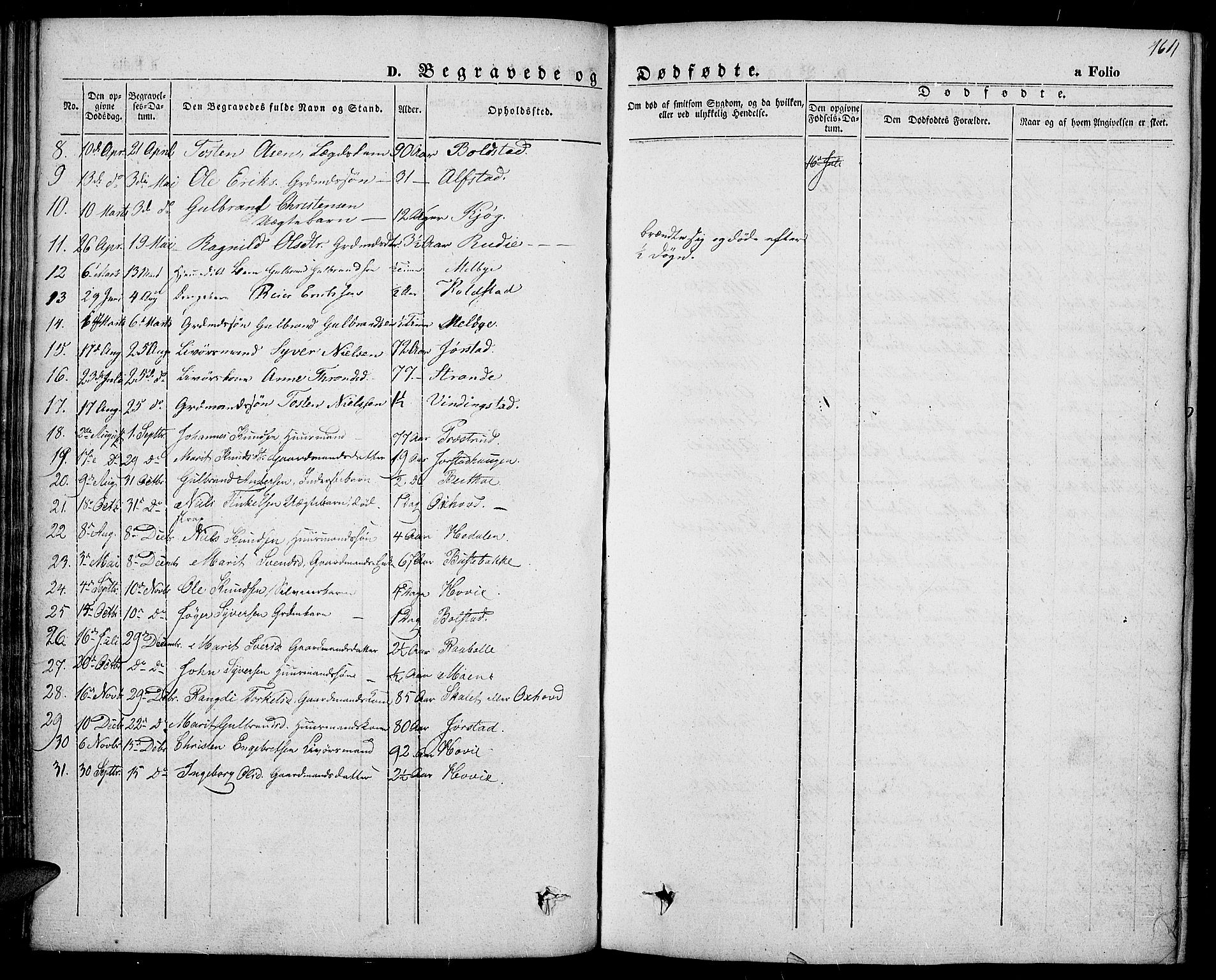 Slidre prestekontor, SAH/PREST-134/H/Ha/Haa/L0004: Parish register (official) no. 4, 1831-1848, p. 164