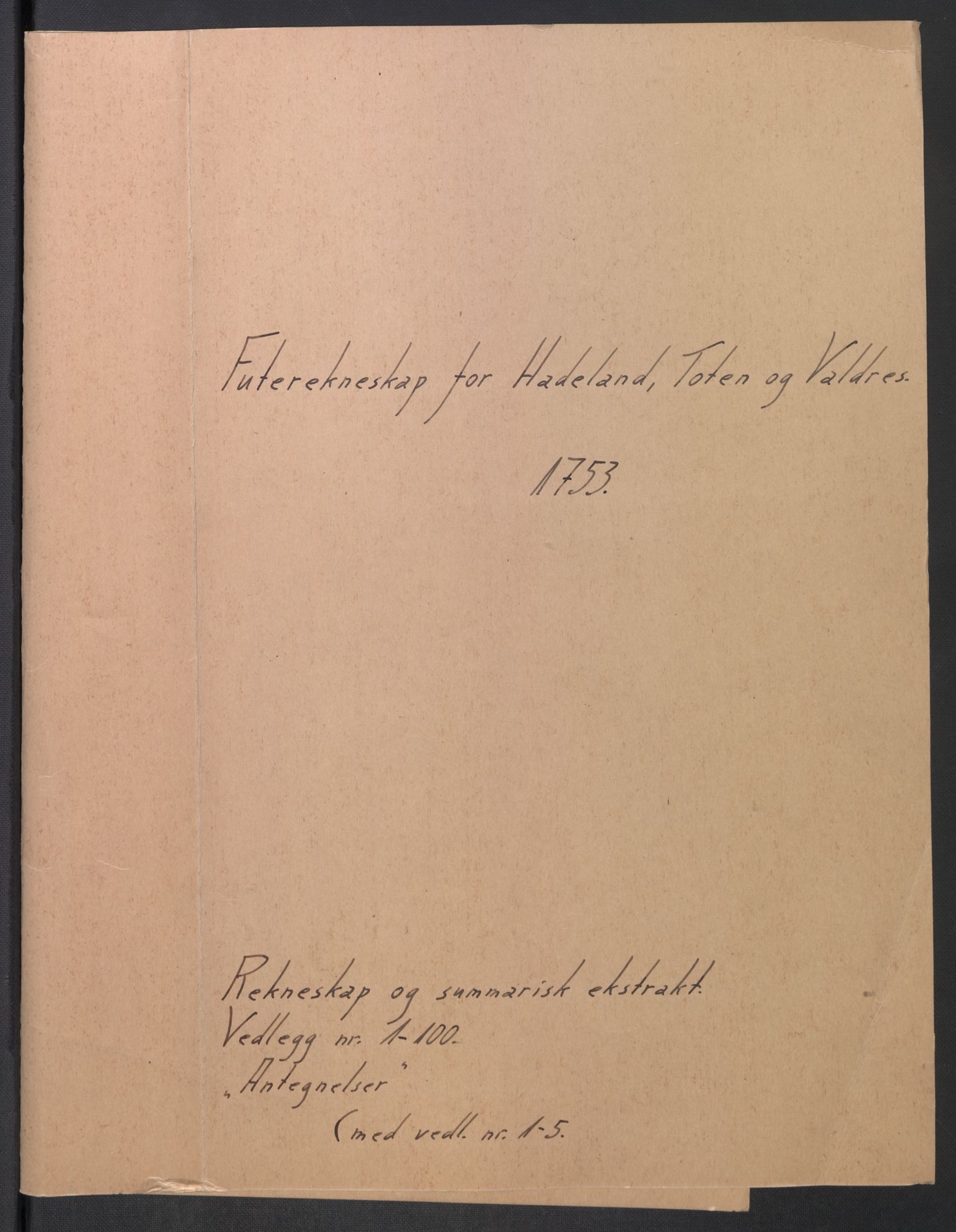 Rentekammeret inntil 1814, Reviderte regnskaper, Fogderegnskap, RA/EA-4092/R18/L1349: Fogderegnskap Hadeland, Toten og Valdres, 1752-1753, p. 371