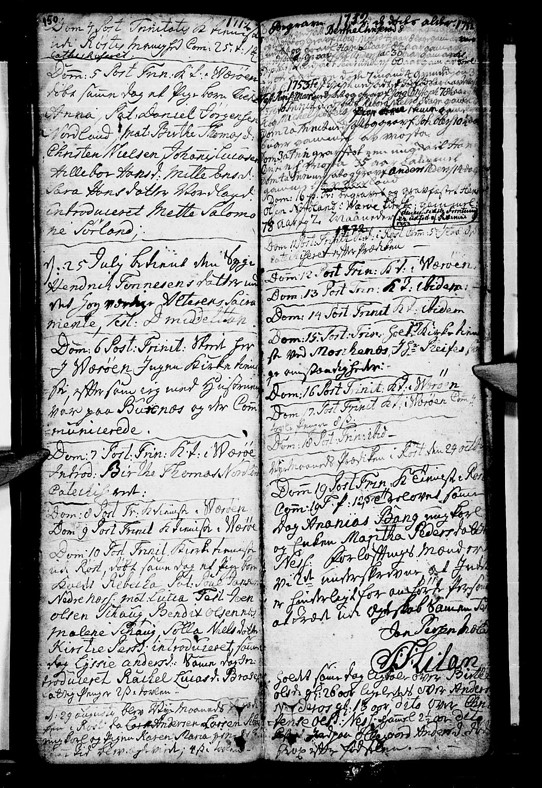 Ministerialprotokoller, klokkerbøker og fødselsregistre - Nordland, AV/SAT-A-1459/807/L0118: Parish register (official) no. 807A01, 1752-1798, p. 150-151