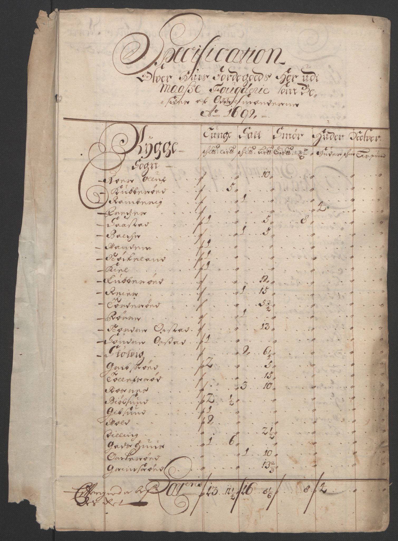 Rentekammeret inntil 1814, Reviderte regnskaper, Fogderegnskap, RA/EA-4092/R02/L0108: Fogderegnskap Moss og Verne kloster, 1692-1693, p. 120