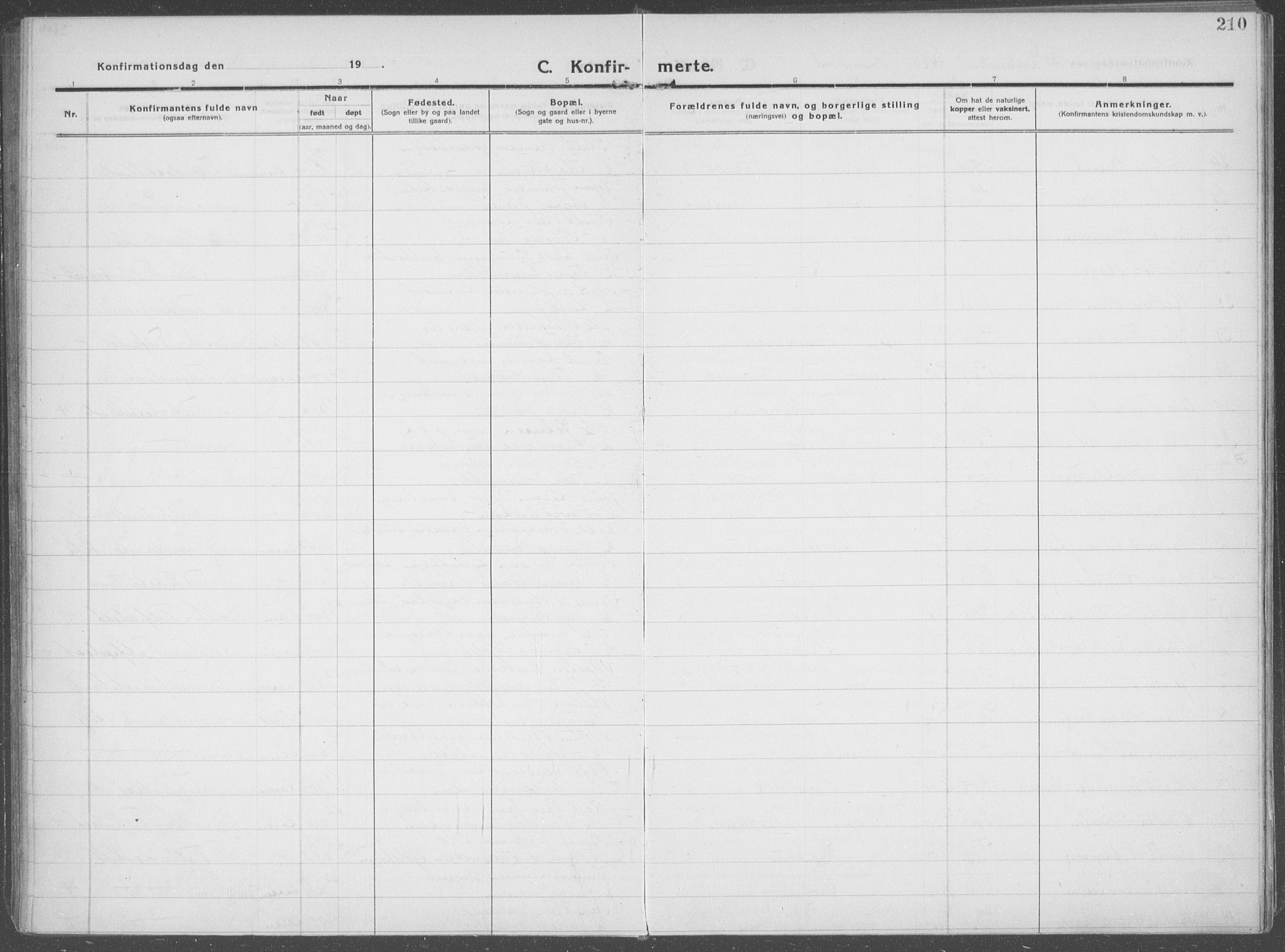 Brandval prestekontor, AV/SAH-PREST-034/H/Ha/Haa/L0004: Parish register (official) no. 4, 1910-1924, p. 210