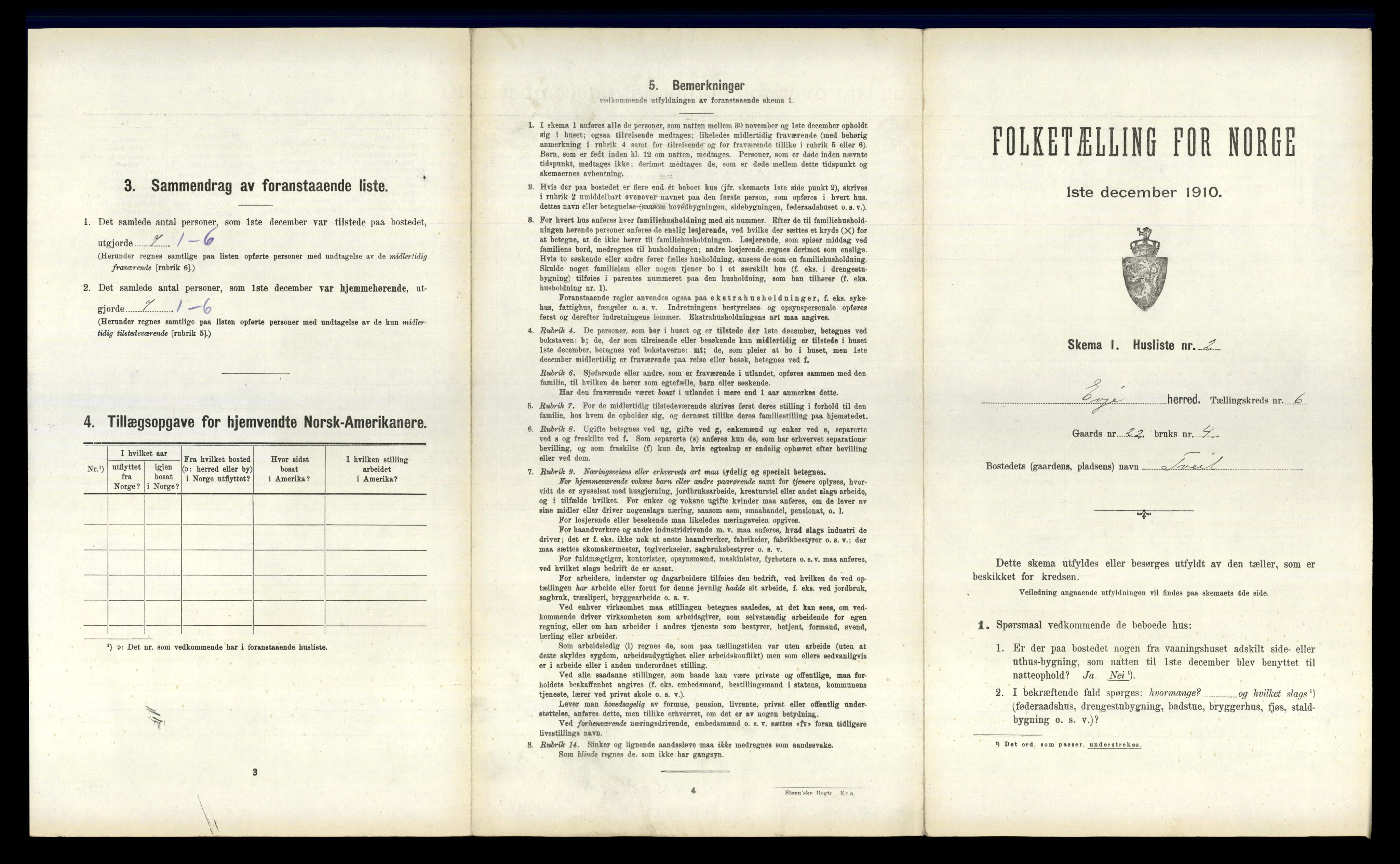 RA, 1910 census for Evje, 1910, p. 202