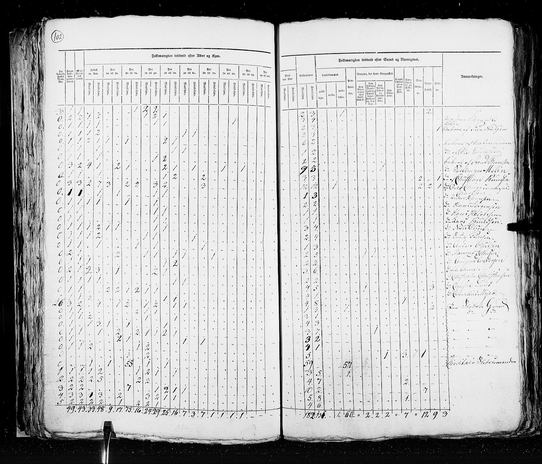 RA, Census 1825, vol. 20: Fredrikshald-Kragerø, 1825, p. 102