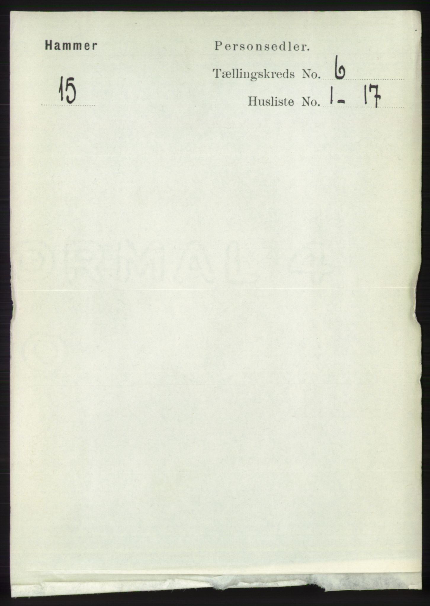 RA, 1891 census for 1254 Hamre, 1891, p. 1537