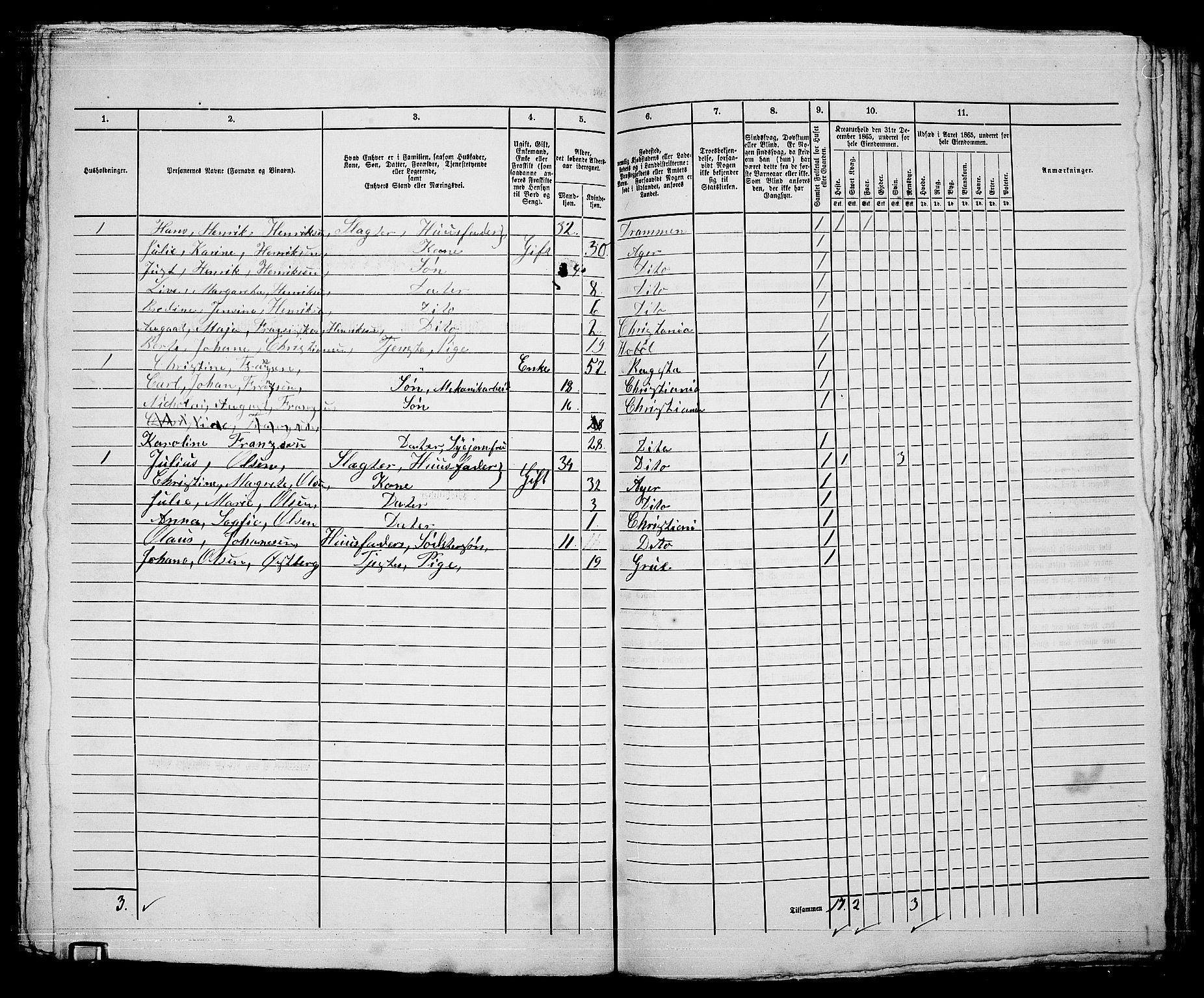 RA, 1865 census for Kristiania, 1865, p. 4341