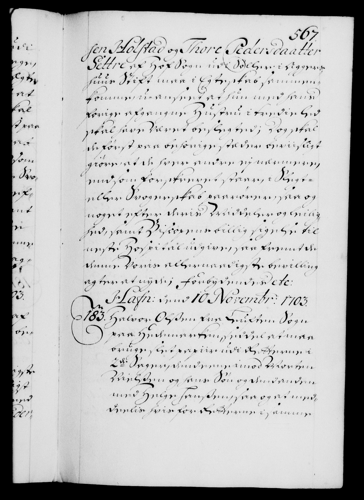 Danske Kanselli 1572-1799, AV/RA-EA-3023/F/Fc/Fca/Fcaa/L0018: Norske registre, 1699-1703, p. 567a