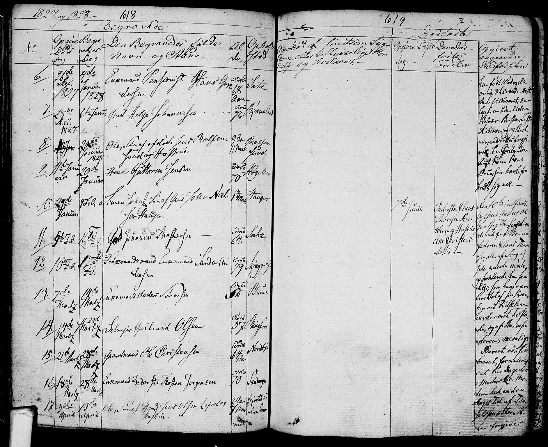 Tune prestekontor Kirkebøker, SAO/A-2007/F/Fa/L0006: Parish register (official) no. 6, 1823-1831, p. 618-619