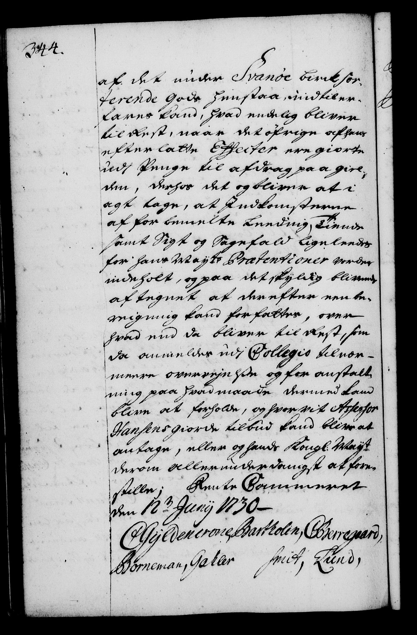 Rentekammeret, Kammerkanselliet, RA/EA-3111/G/Gg/Gga/L0003: Norsk ekspedisjonsprotokoll med register (merket RK 53.3), 1727-1734, p. 344