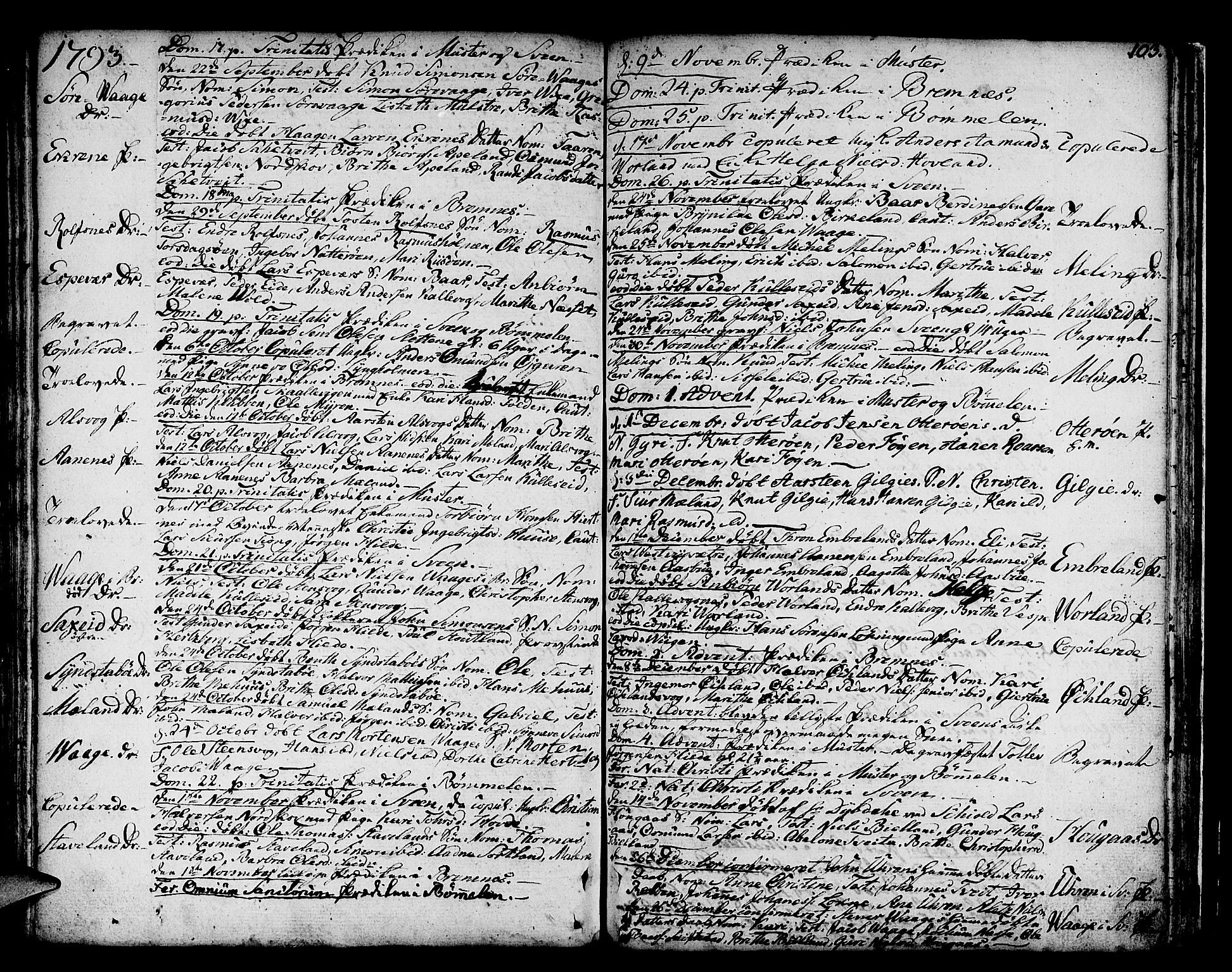 Finnås sokneprestembete, SAB/A-99925/H/Ha/Haa/Haaa/L0003: Parish register (official) no. A 3, 1765-1803, p. 103