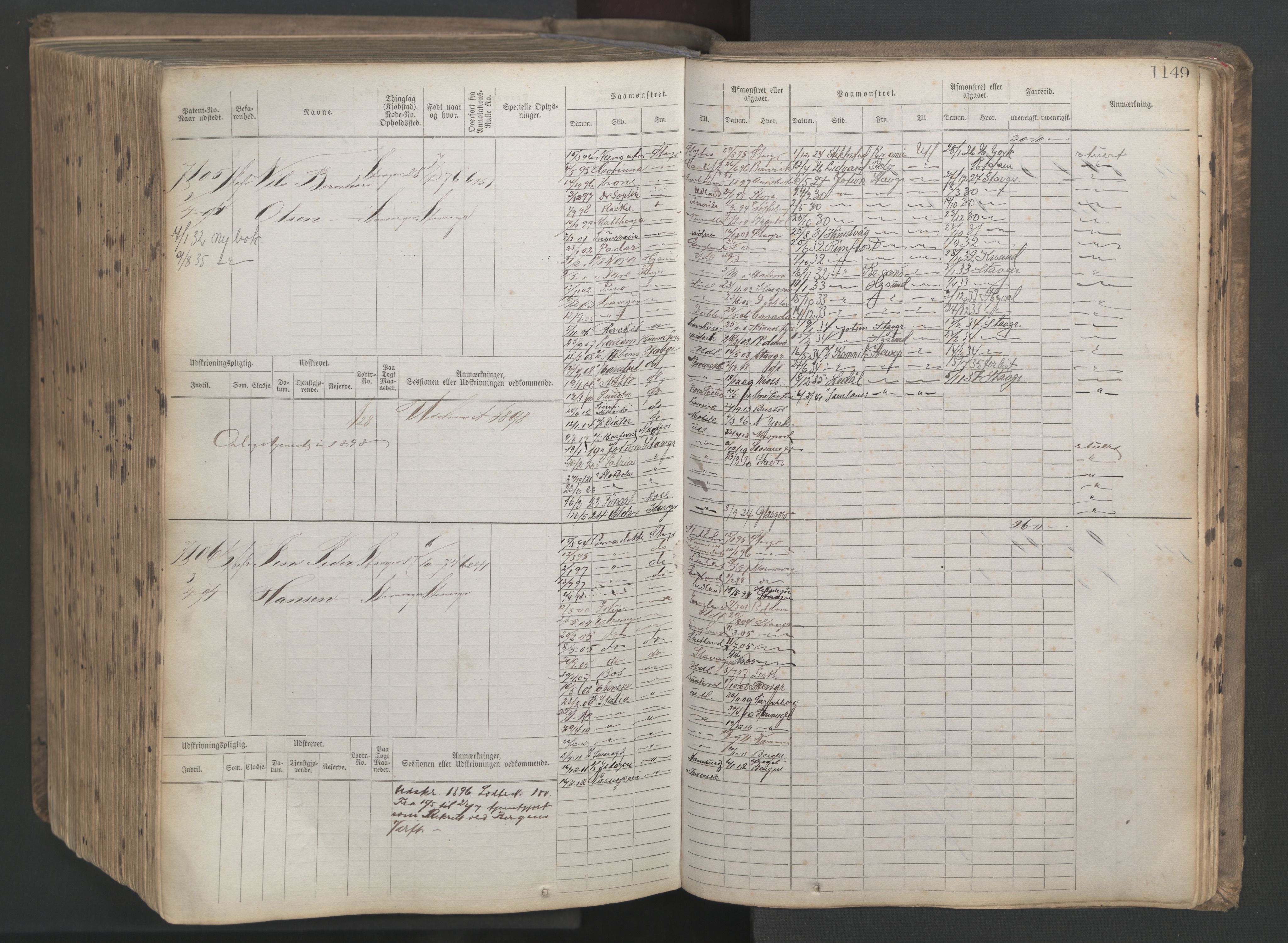 Stavanger sjømannskontor, AV/SAST-A-102006/F/Fb/Fbb/L0021: Sjøfartshovedrulle patnentnr. 6005-7204 (dublett), 1887, p. 555