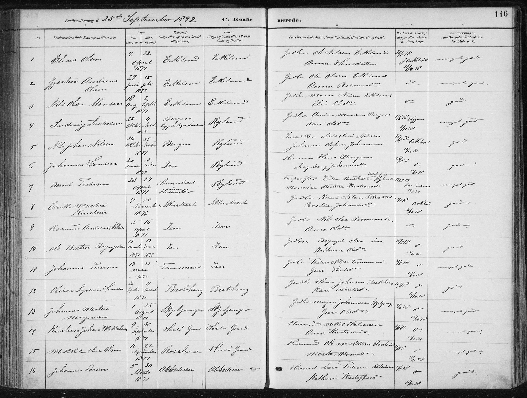 Herdla Sokneprestembete, SAB/A-75701/H/Haa: Parish register (official) no. A 4, 1891-1905, p. 146