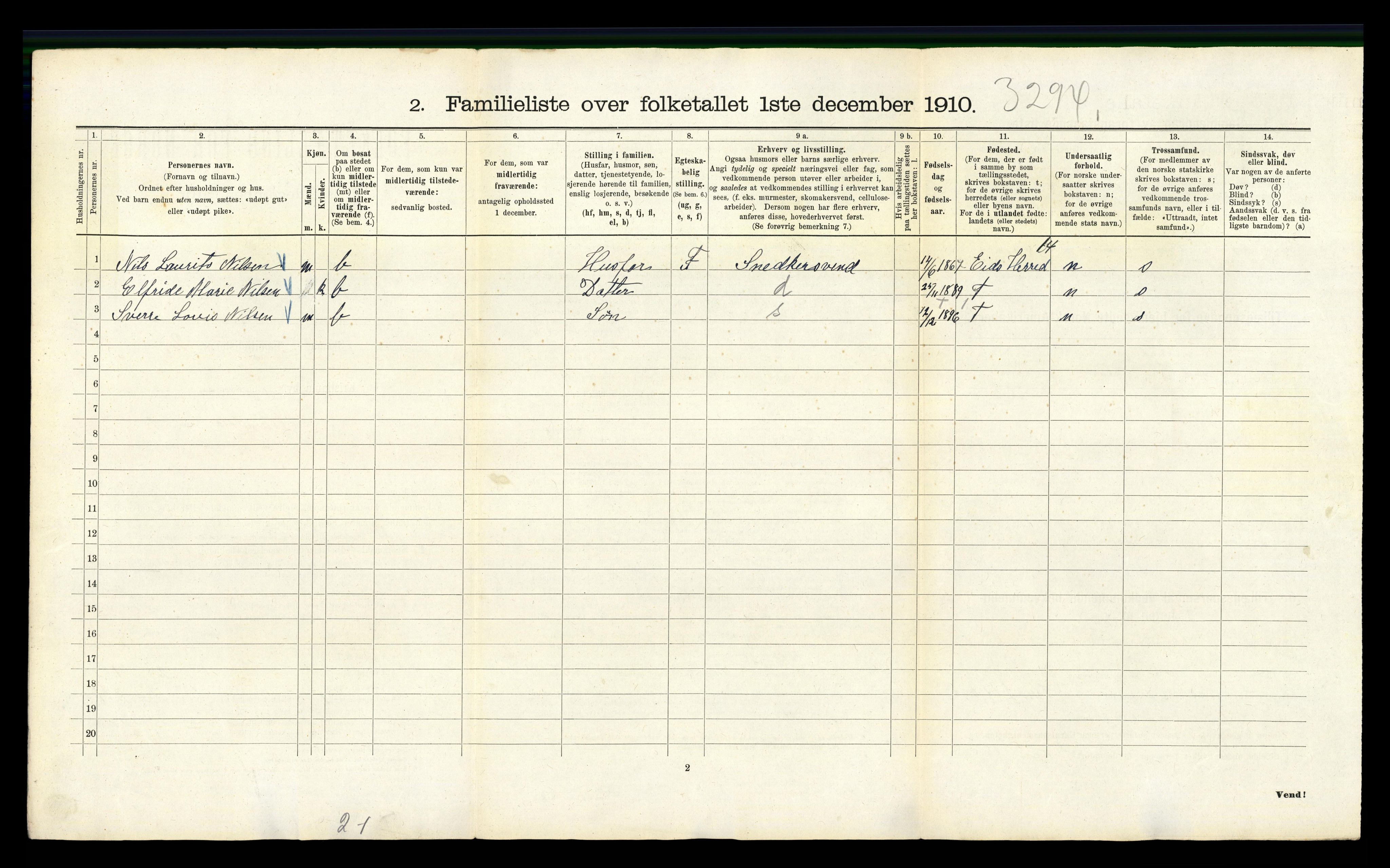 RA, 1910 census for Kristiania, 1910, p. 35822