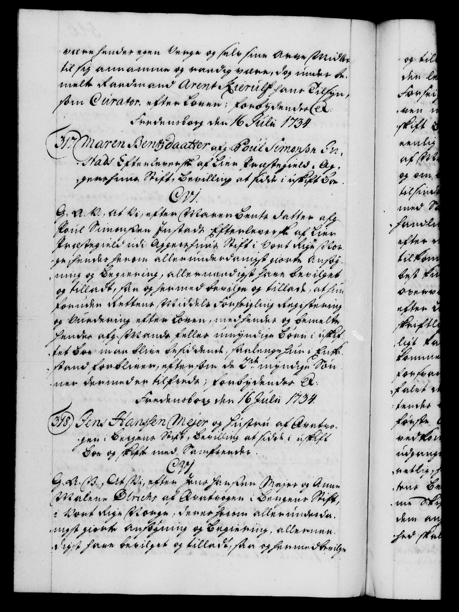 Danske Kanselli 1572-1799, AV/RA-EA-3023/F/Fc/Fca/Fcaa/L0028: Norske registre, 1733-1734, p. 546b