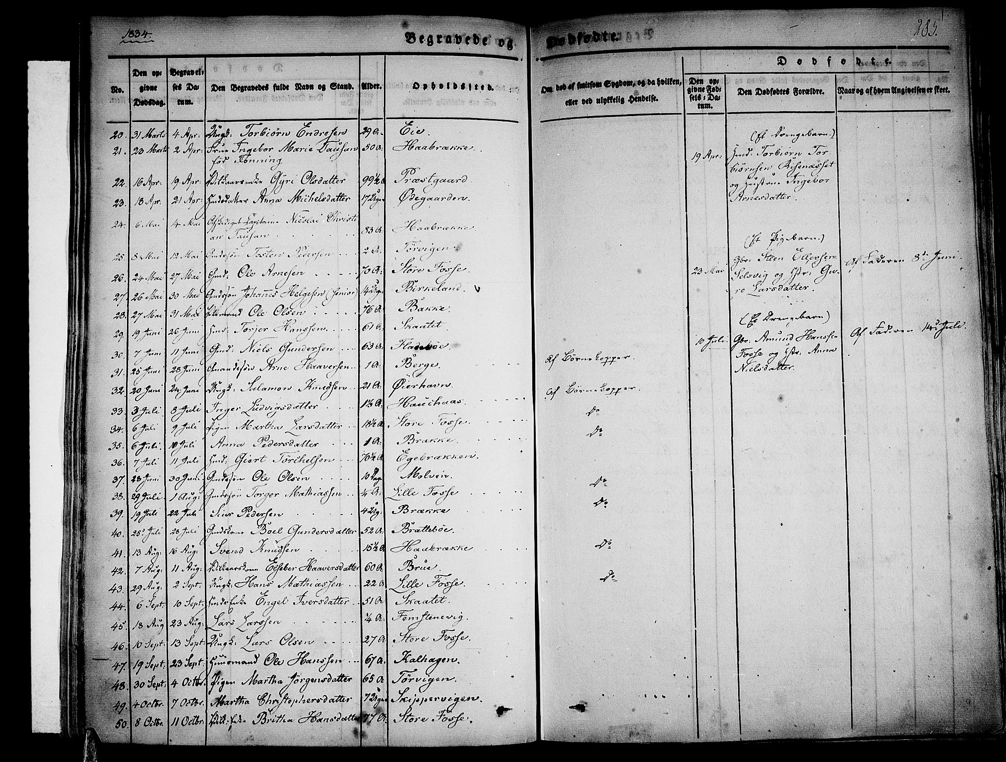 Strandebarm sokneprestembete, AV/SAB-A-78401/H/Haa: Parish register (official) no. A 6, 1826-1843, p. 285