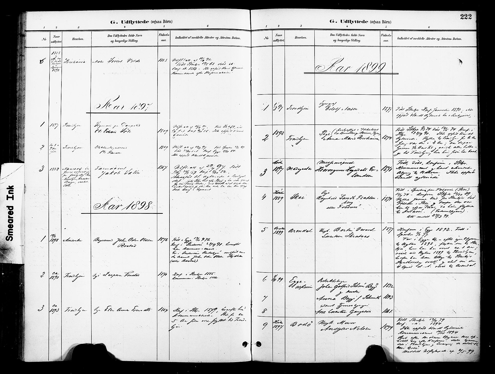 Ministerialprotokoller, klokkerbøker og fødselsregistre - Nord-Trøndelag, SAT/A-1458/739/L0372: Parish register (official) no. 739A04, 1895-1903, p. 222