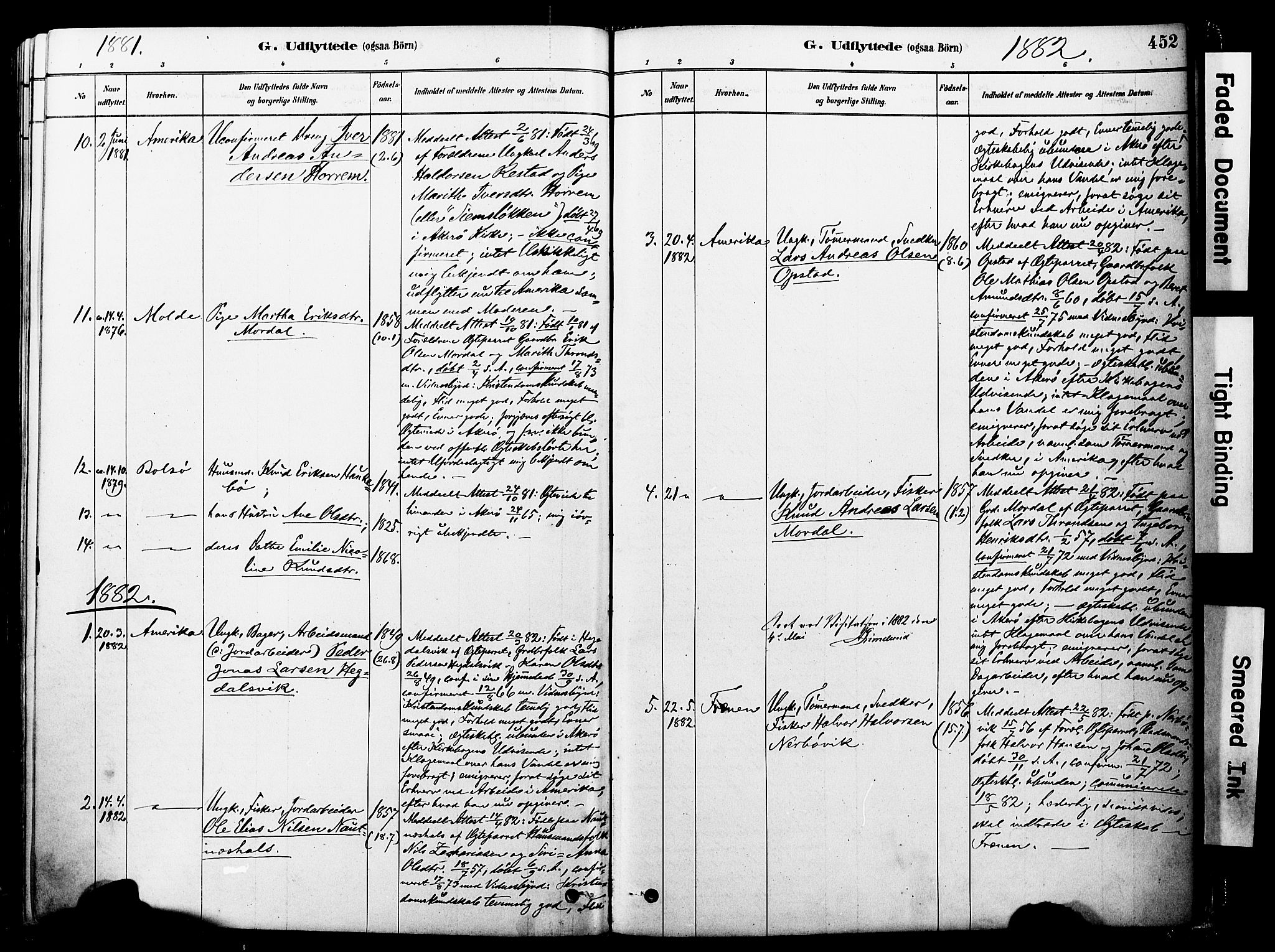 Ministerialprotokoller, klokkerbøker og fødselsregistre - Møre og Romsdal, AV/SAT-A-1454/560/L0721: Parish register (official) no. 560A05, 1878-1917, p. 452