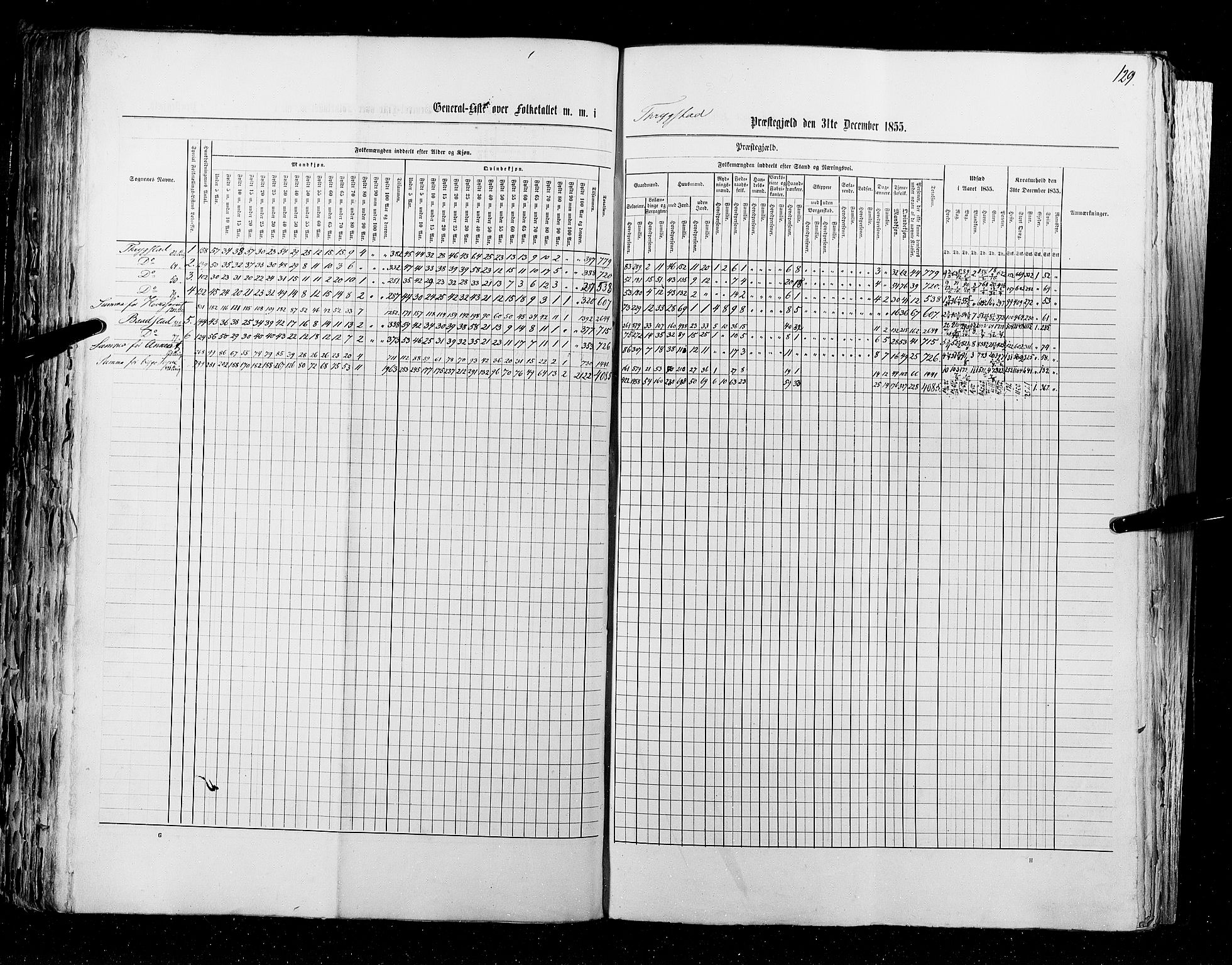 RA, Census 1855, vol. 1: Akershus amt, Smålenenes amt og Hedemarken amt, 1855, p. 129