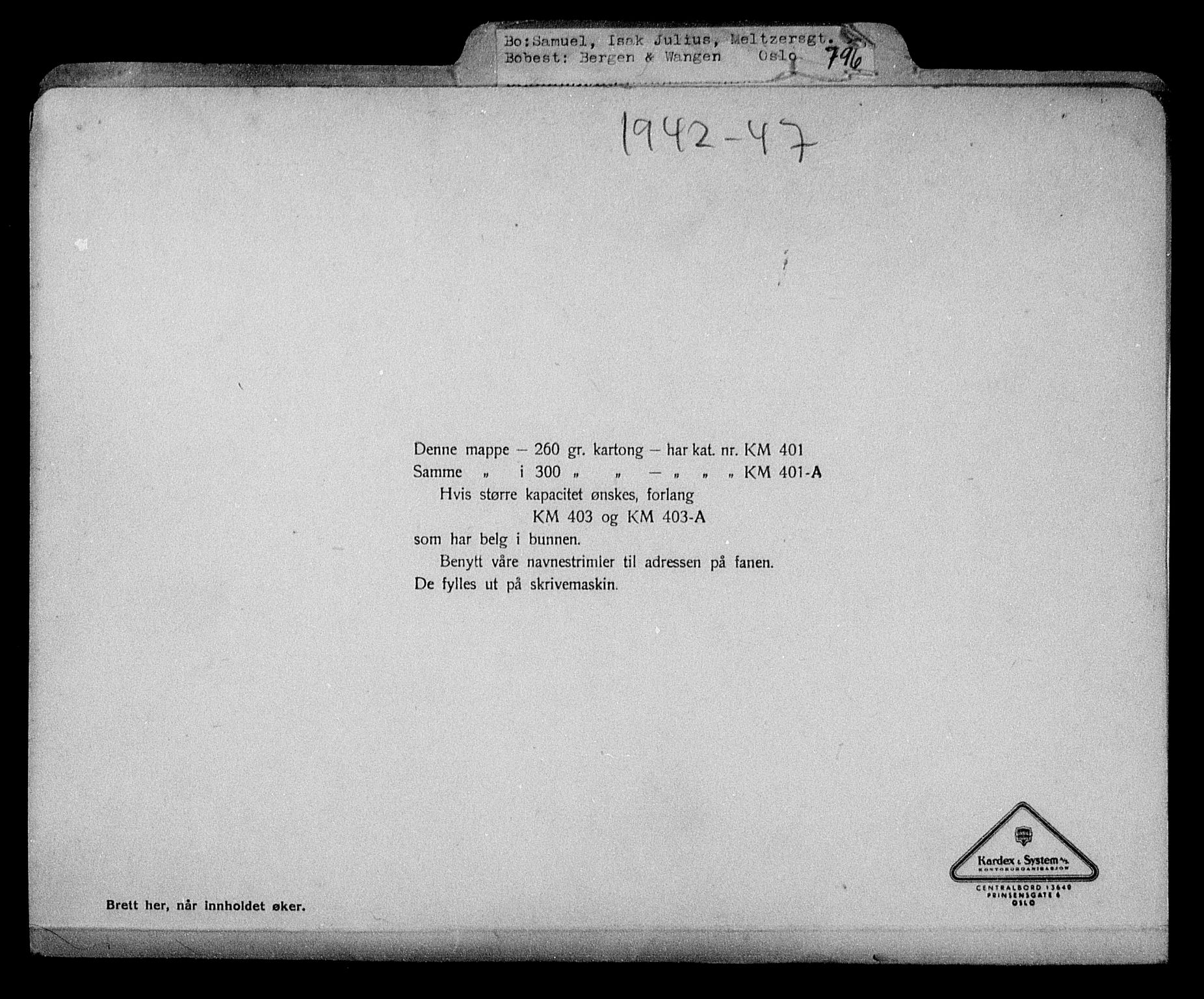 Justisdepartementet, Tilbakeføringskontoret for inndratte formuer, AV/RA-S-1564/H/Hc/Hcc/L0976: --, 1945-1947, p. 733