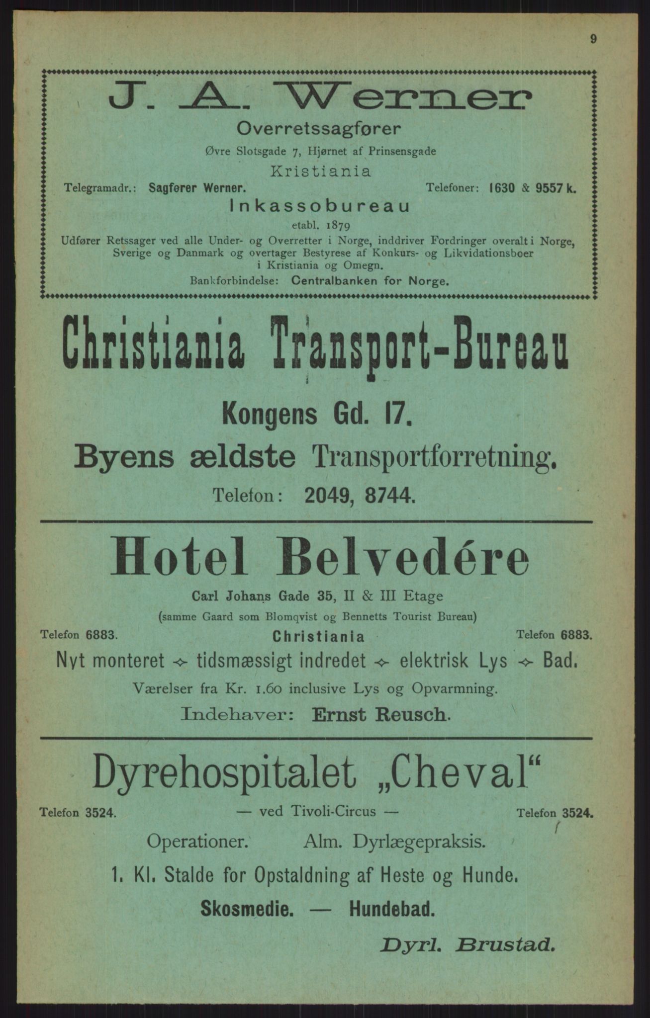 Kristiania/Oslo adressebok, PUBL/-, 1903, p. 9