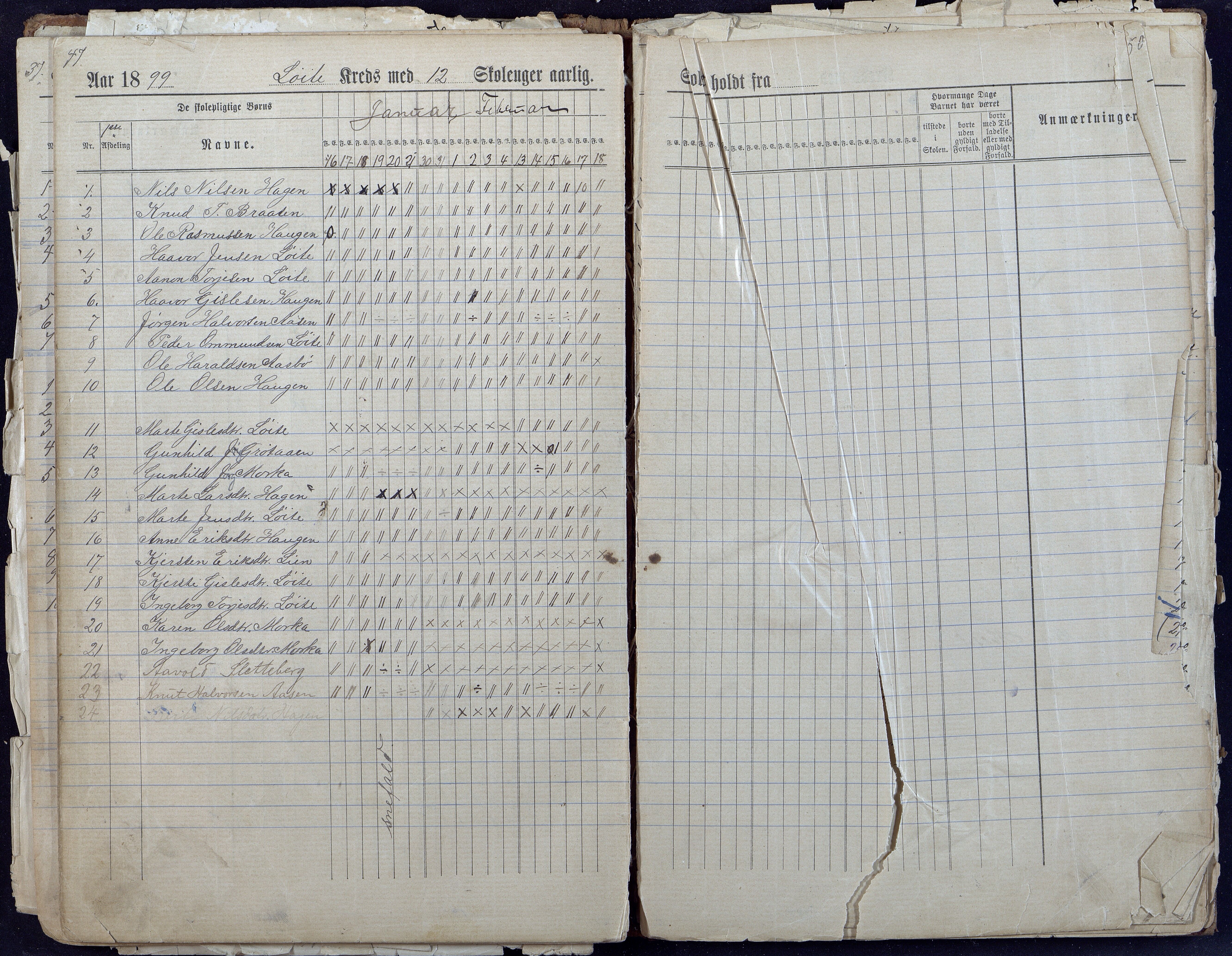 Gjerstad Kommune, Løite Skole, AAKS/KA0911-550c/F01/L0001: Dagbok Løite-Vestøl-Lunden skole, 1891-1901, p. 49