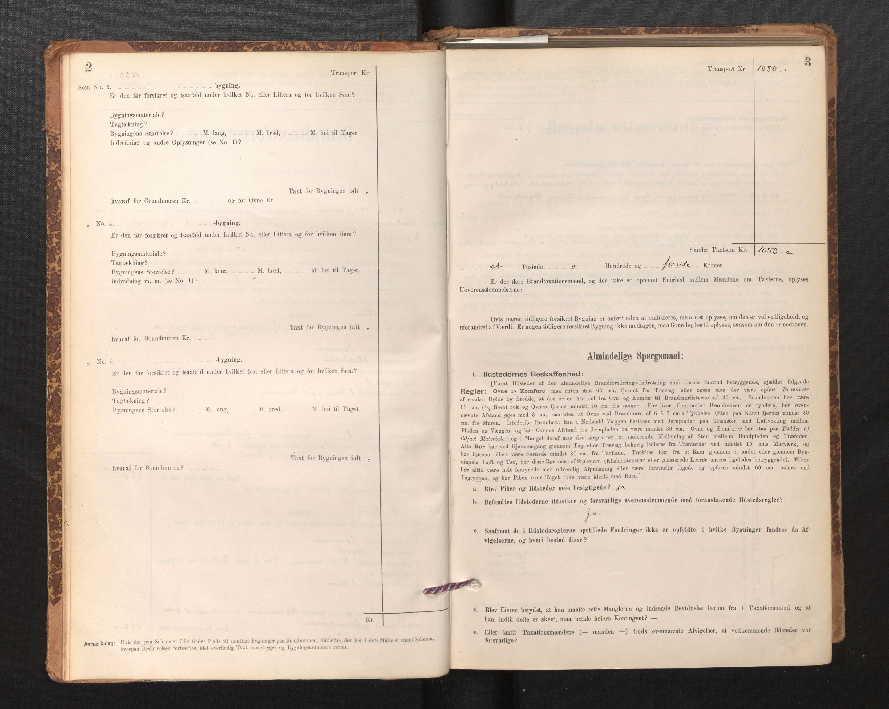 Lensmannen i Luster, SAB/A-29301/0012/L0007: Branntakstprotokoll, skjematakst, 1895-1935, p. 2-3