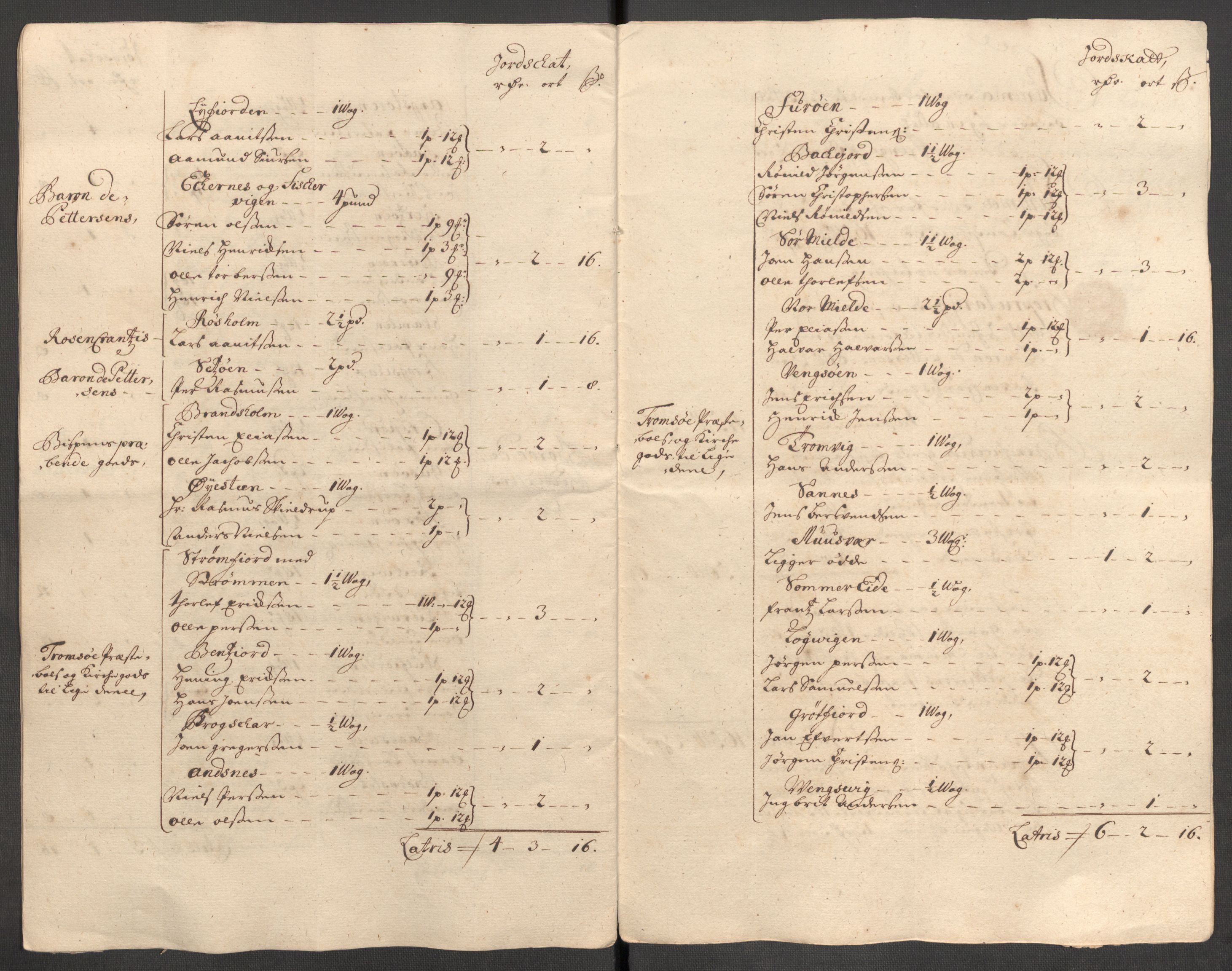 Rentekammeret inntil 1814, Reviderte regnskaper, Fogderegnskap, AV/RA-EA-4092/R68/L4757: Fogderegnskap Senja og Troms, 1708-1710, p. 261