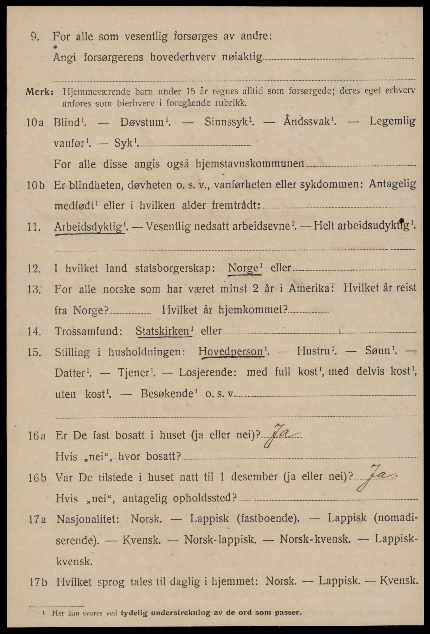 SAT, 1920 census for Røros, 1920, p. 1887