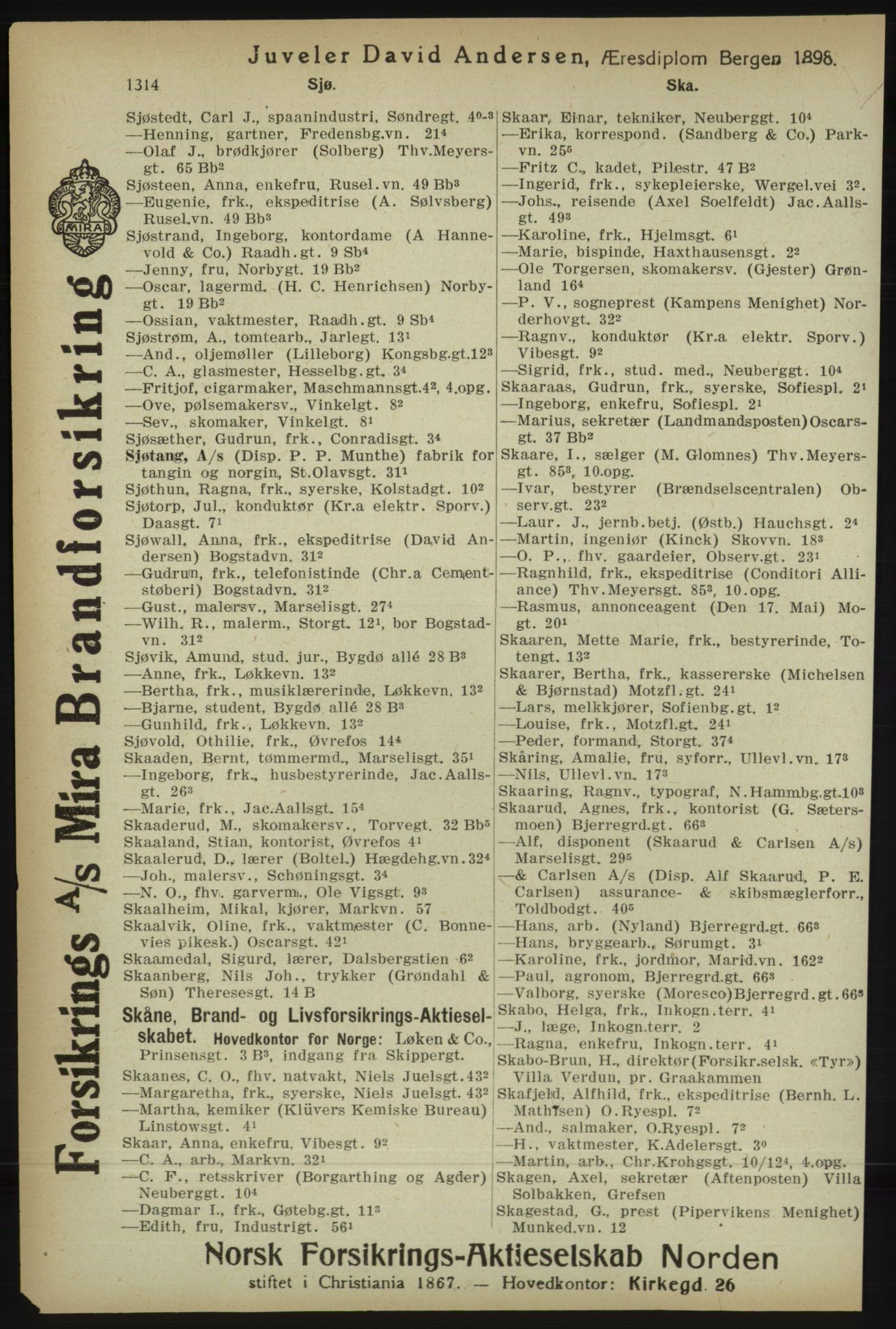 Kristiania/Oslo adressebok, PUBL/-, 1918, p. 1339