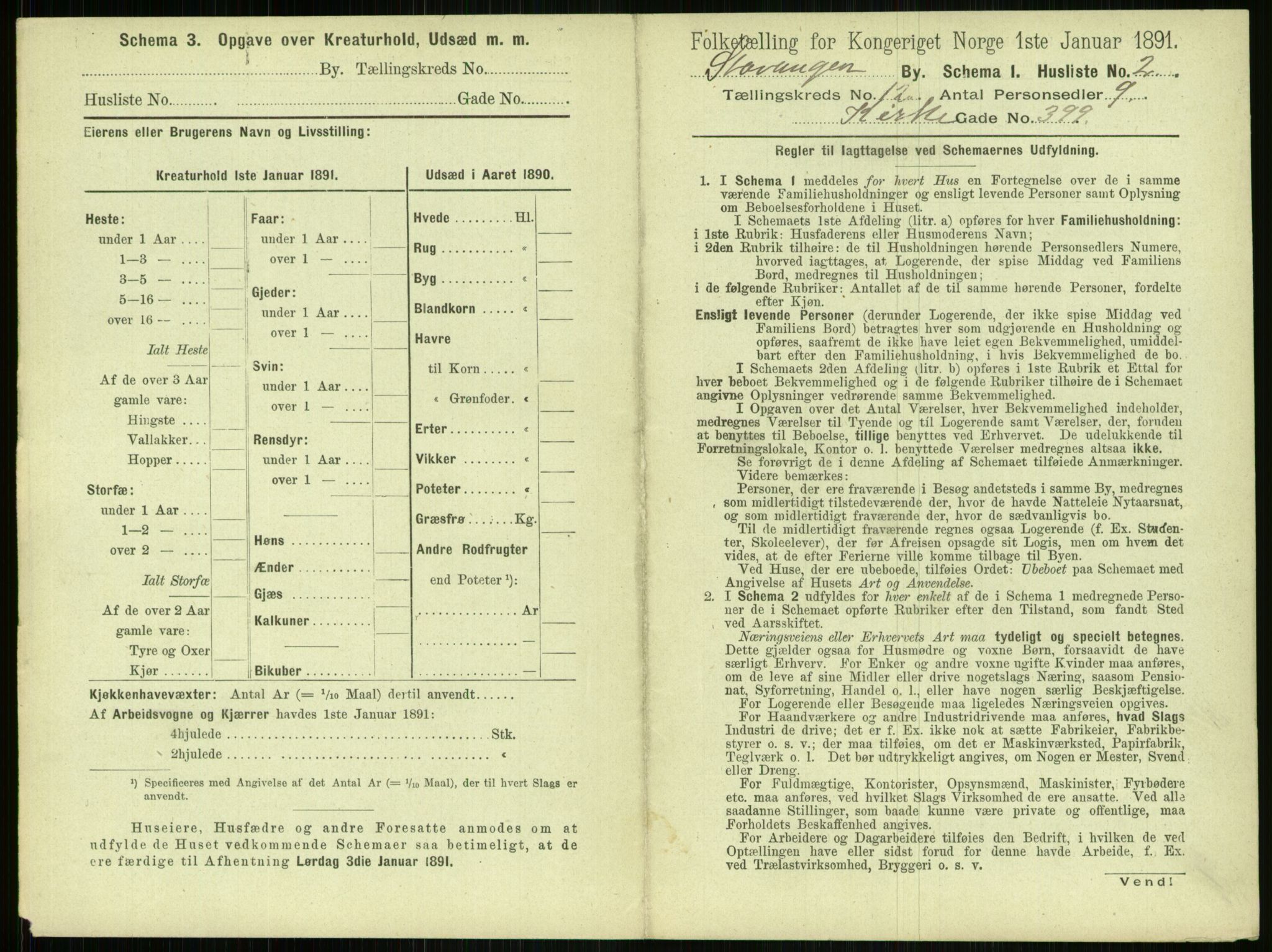 RA, 1891 census for 1103 Stavanger, 1891, p. 2163