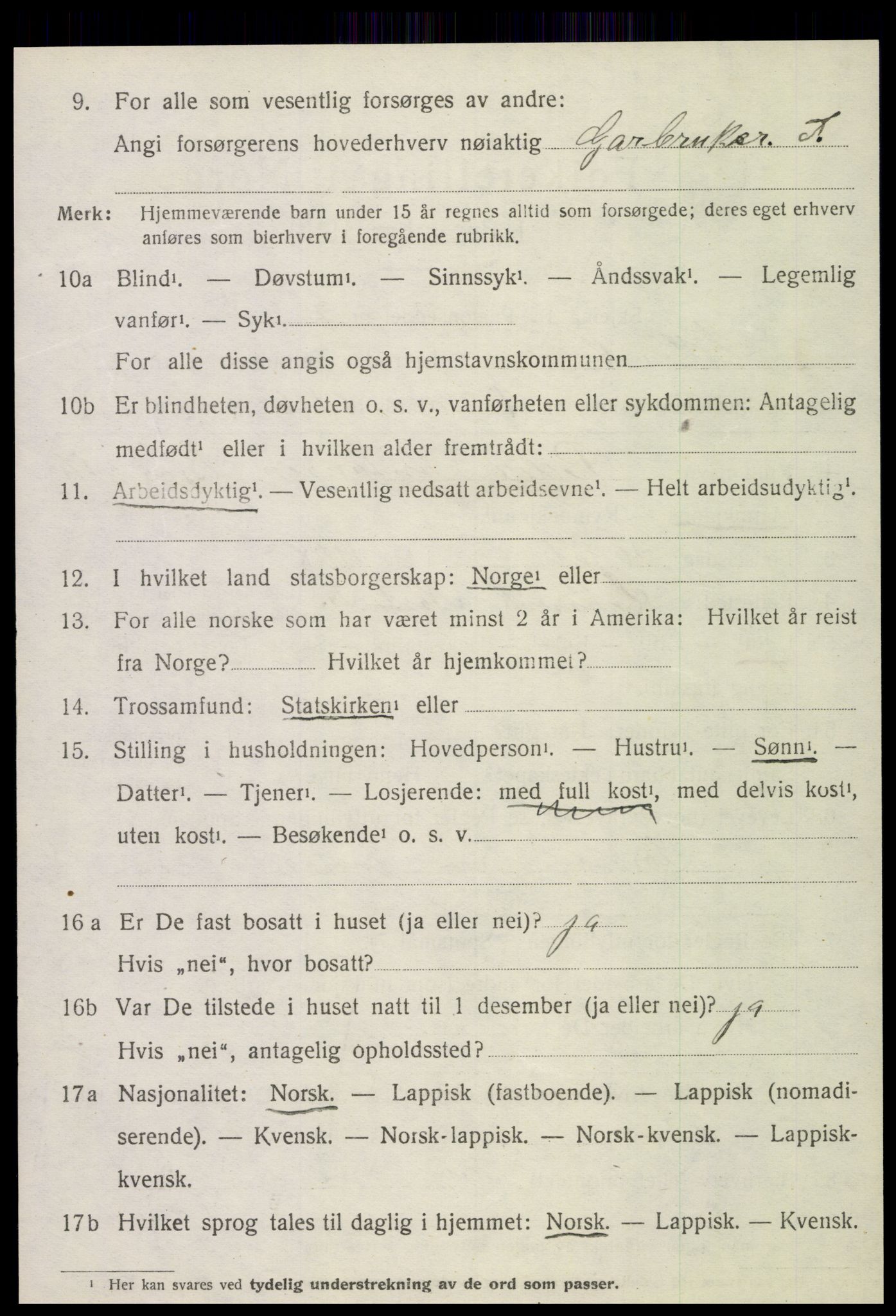 SAT, 1920 census for Leksvik, 1920, p. 6881