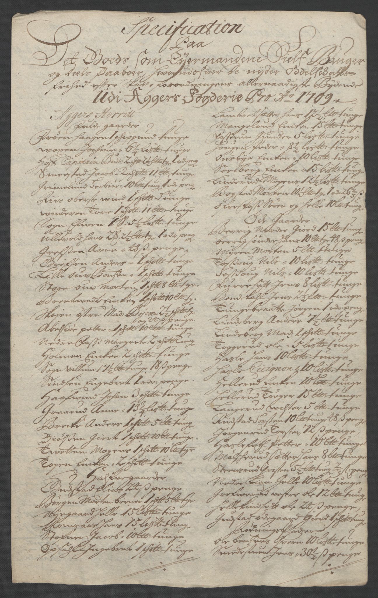 Rentekammeret inntil 1814, Reviderte regnskaper, Fogderegnskap, AV/RA-EA-4092/R10/L0447: Fogderegnskap Aker og Follo, 1707-1709, p. 543