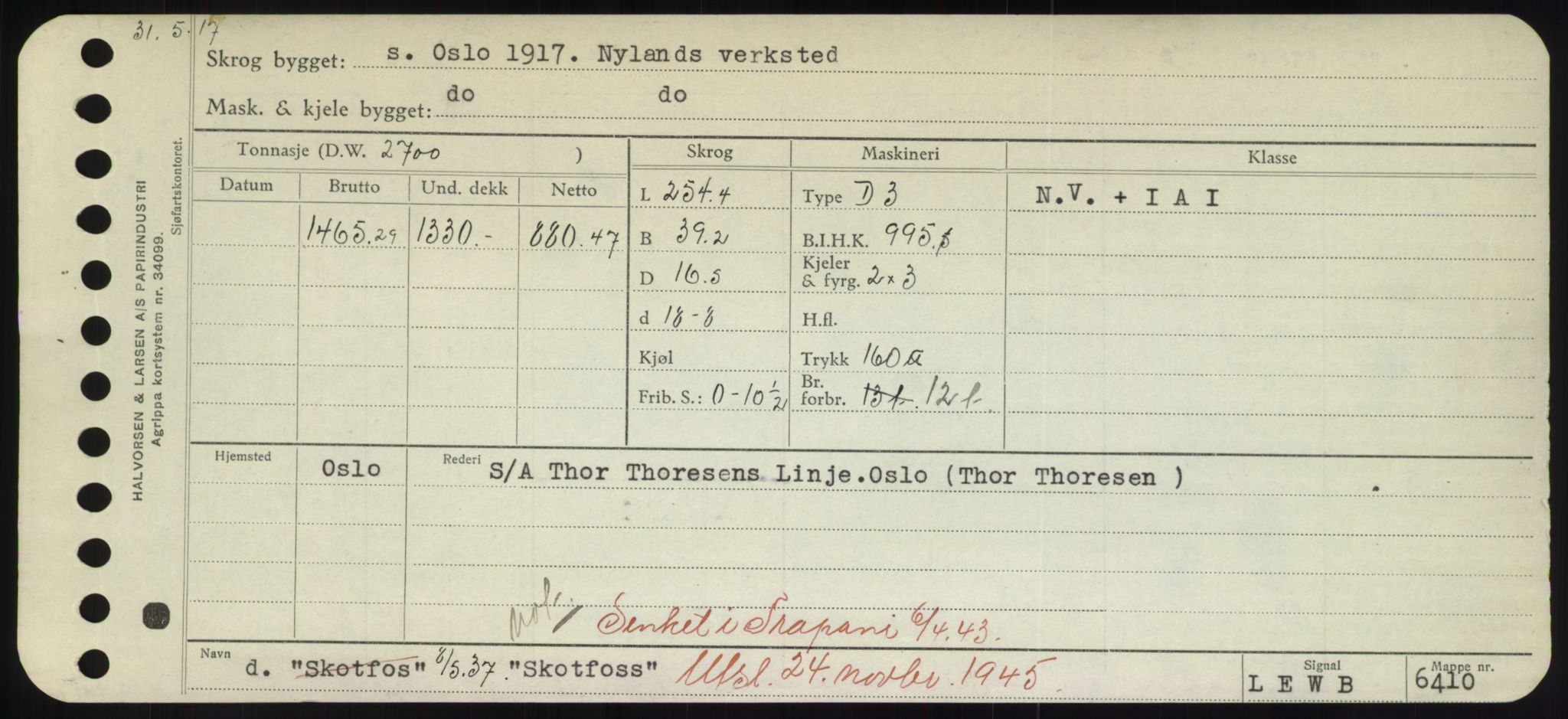 Sjøfartsdirektoratet med forløpere, Skipsmålingen, AV/RA-S-1627/H/Hd/L0034: Fartøy, Sk-Slå, p. 259