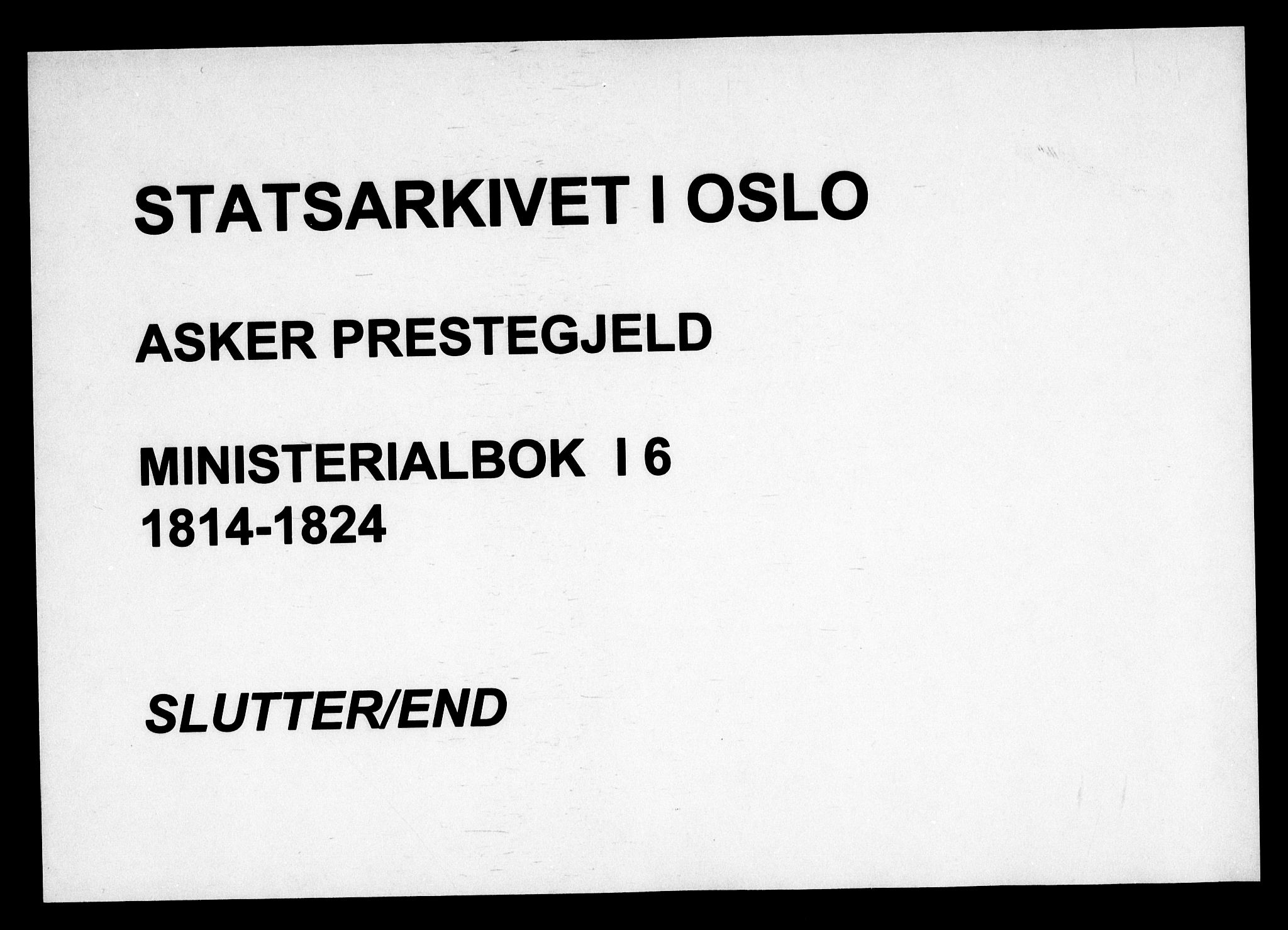 Asker prestekontor Kirkebøker, SAO/A-10256a/F/Fa/L0006: Parish register (official) no. I 6, 1814-1824