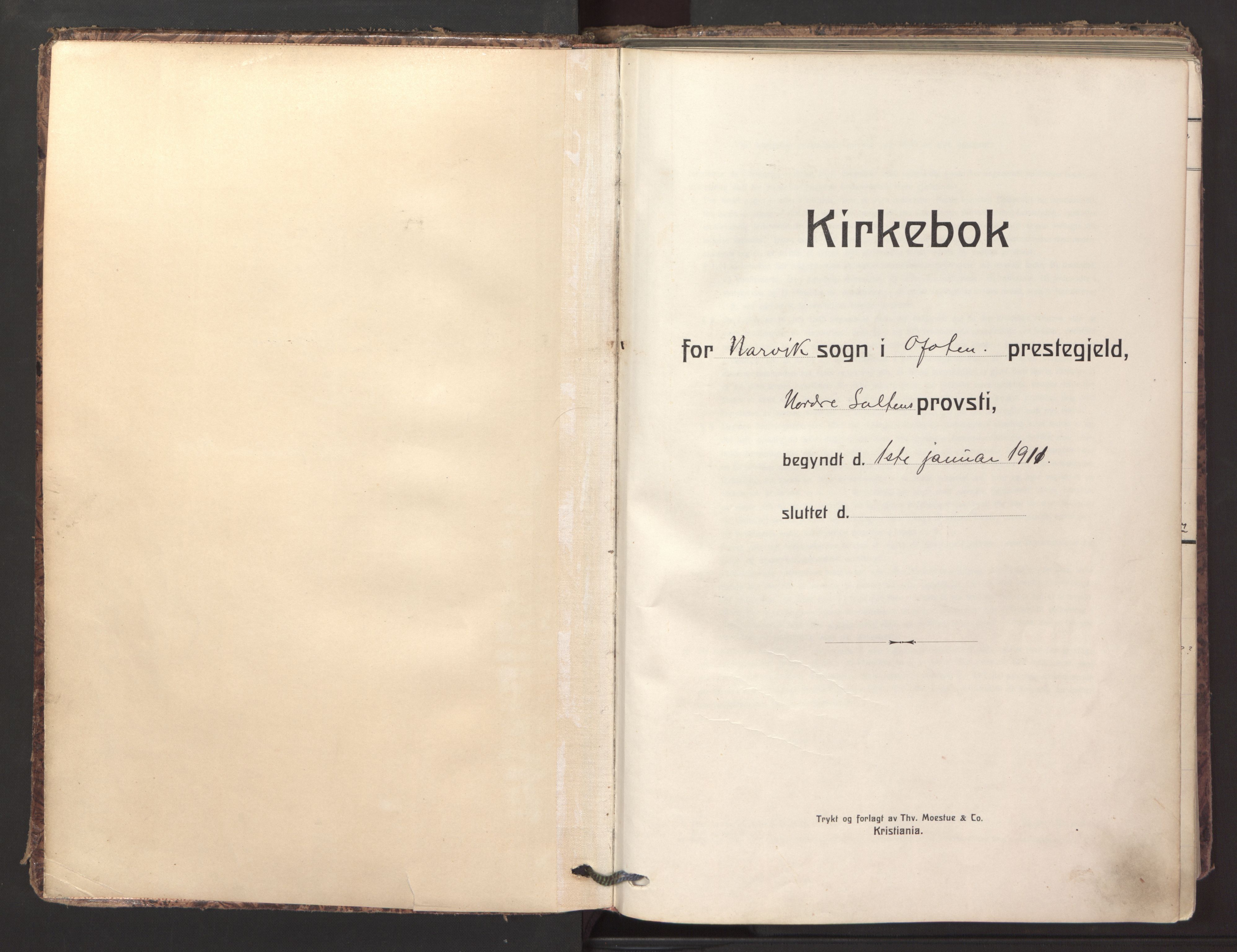 Ministerialprotokoller, klokkerbøker og fødselsregistre - Nordland, AV/SAT-A-1459/871/L1001: Parish register (official) no. 871A17, 1911-1921