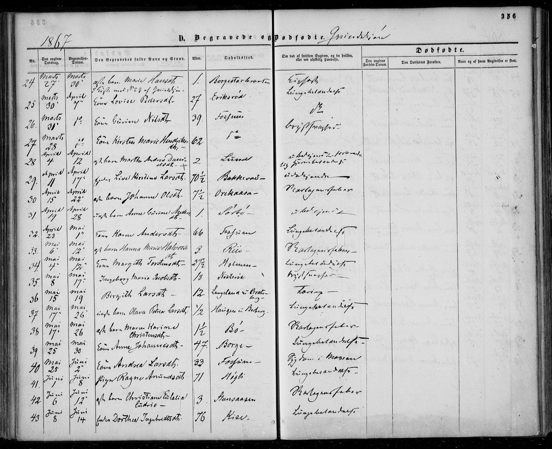 Gjerpen kirkebøker, SAKO/A-265/F/Fa/L0008b: Parish register (official) no. I 8B, 1857-1871, p. 356