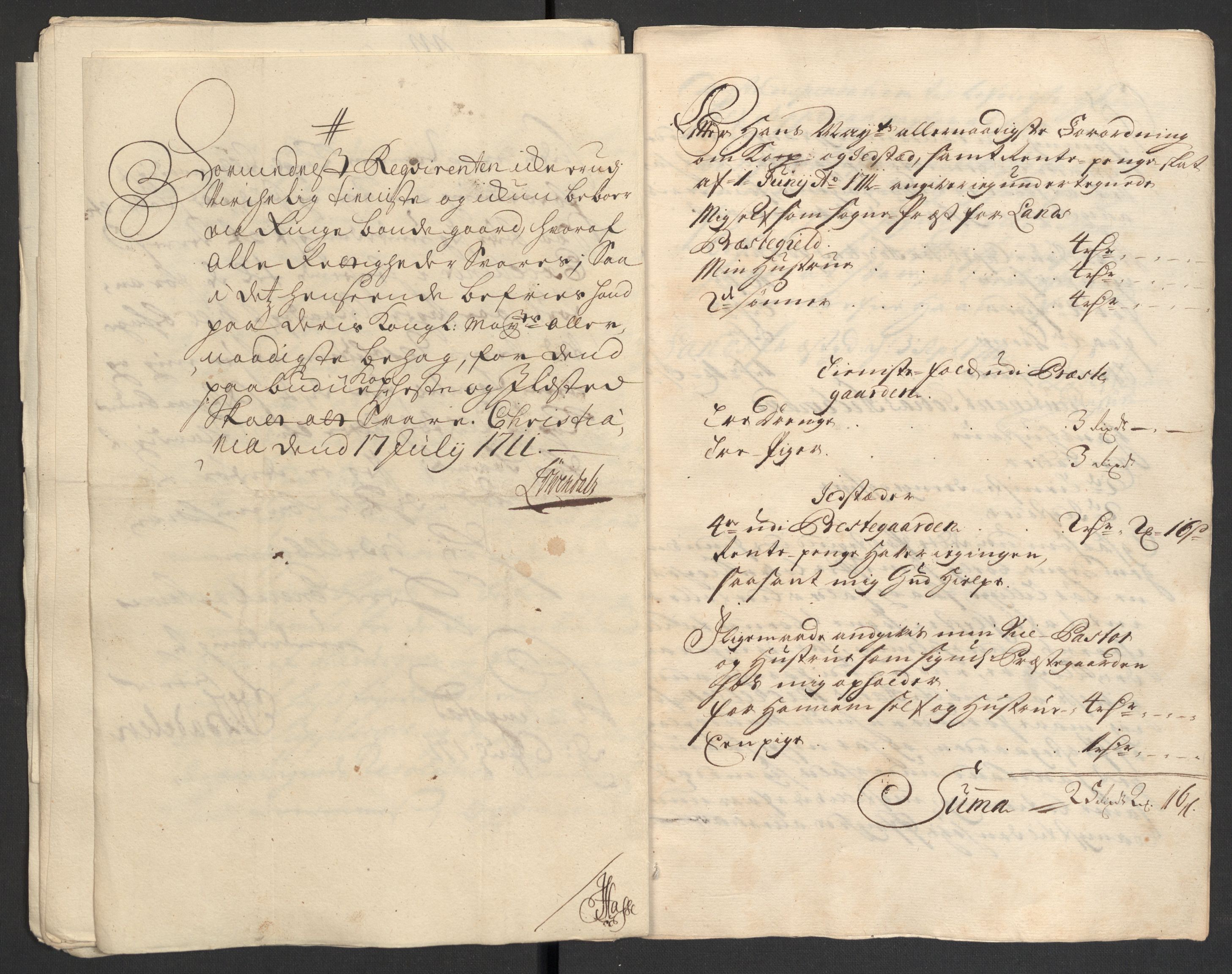 Rentekammeret inntil 1814, Reviderte regnskaper, Fogderegnskap, AV/RA-EA-4092/R18/L1308: Fogderegnskap Hadeland, Toten og Valdres, 1711, p. 401