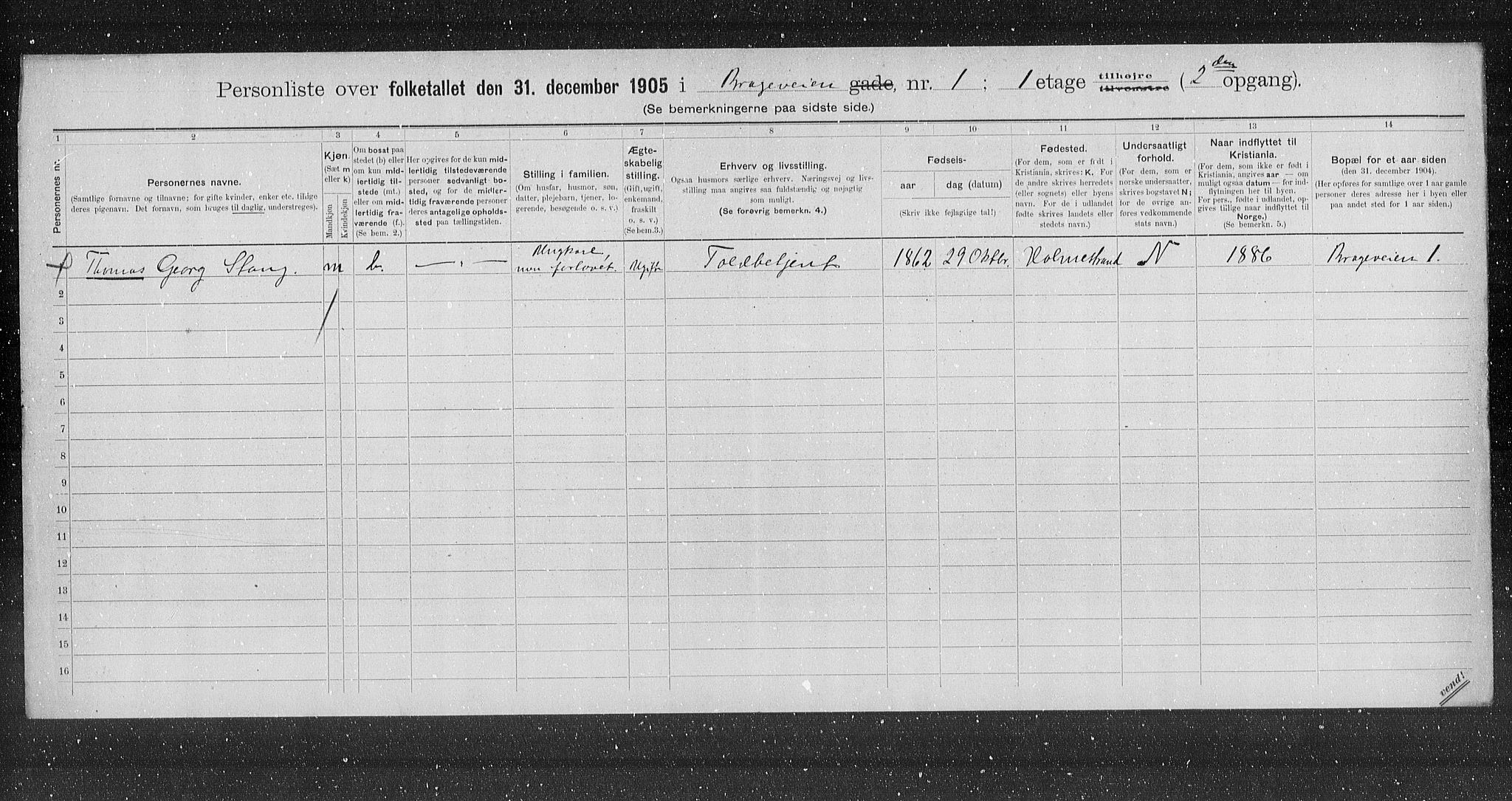 OBA, Municipal Census 1905 for Kristiania, 1905, p. 4094