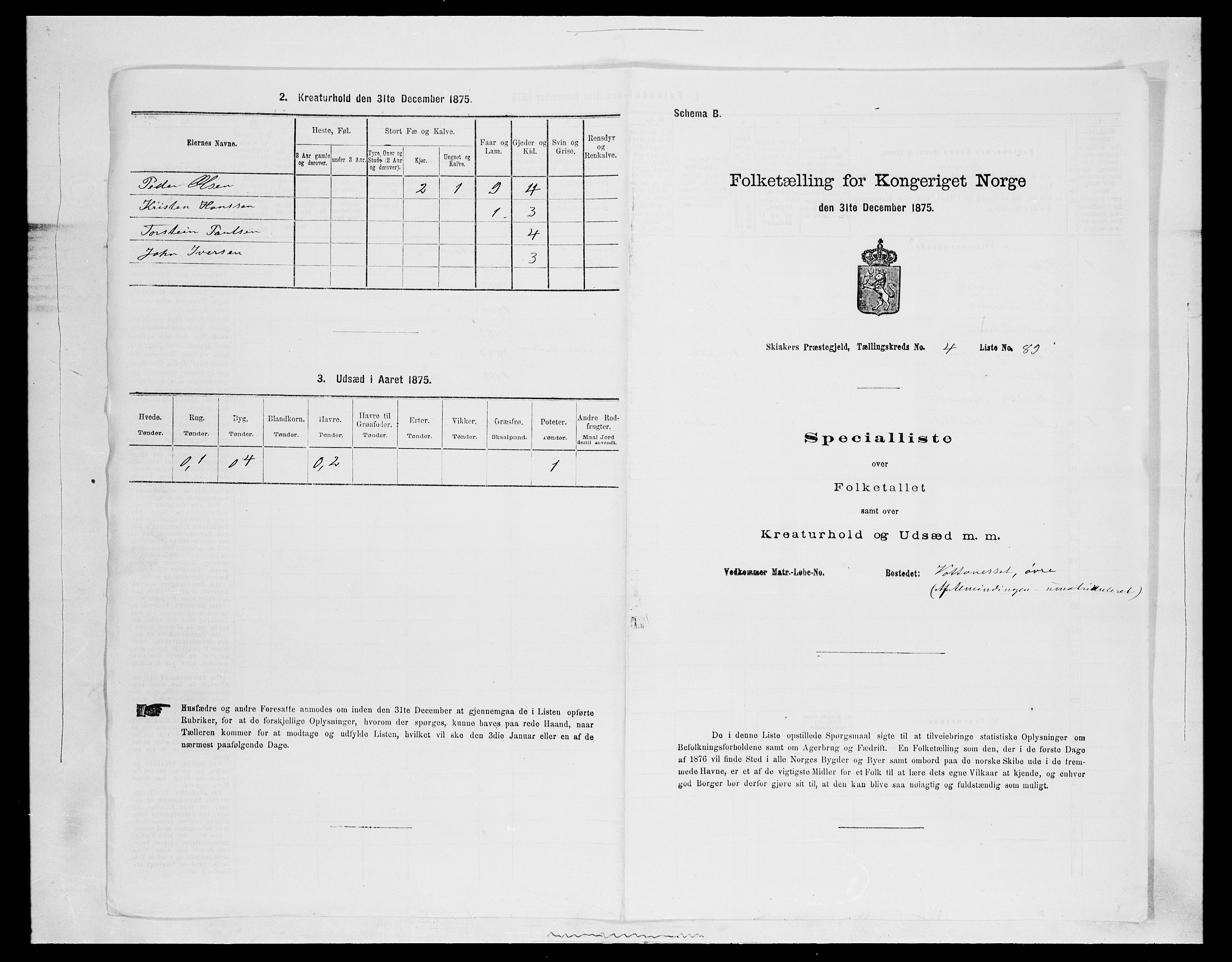 SAH, 1875 census for 0513P Skjåk, 1875, p. 710