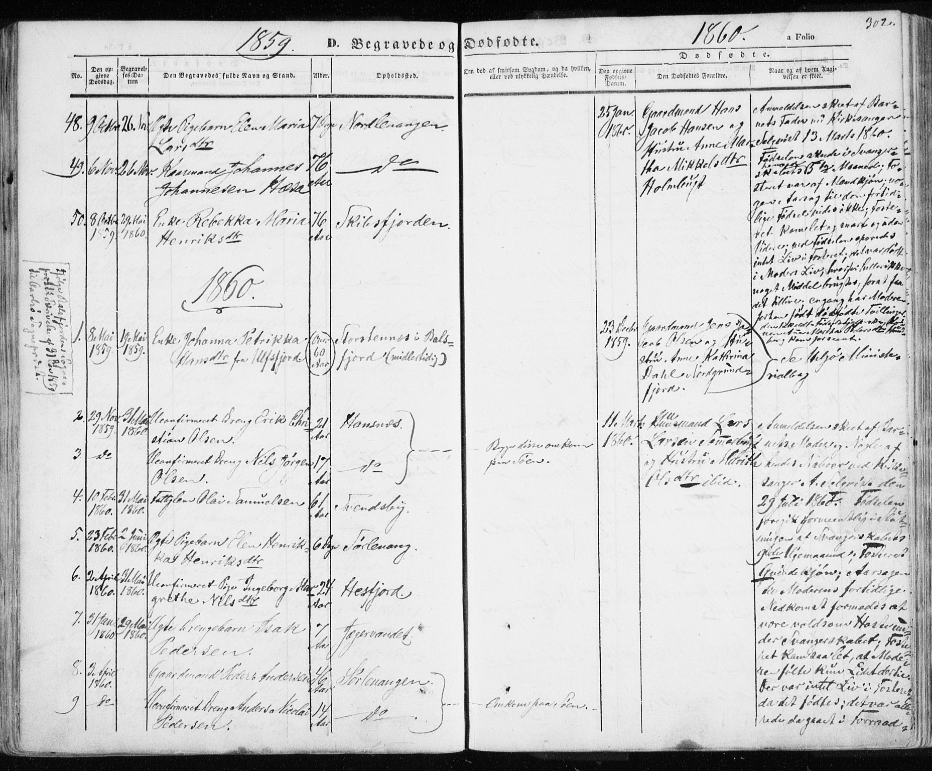 Karlsøy sokneprestembete, SATØ/S-1299/H/Ha/Haa/L0003kirke: Parish register (official) no. 3, 1843-1860, p. 302