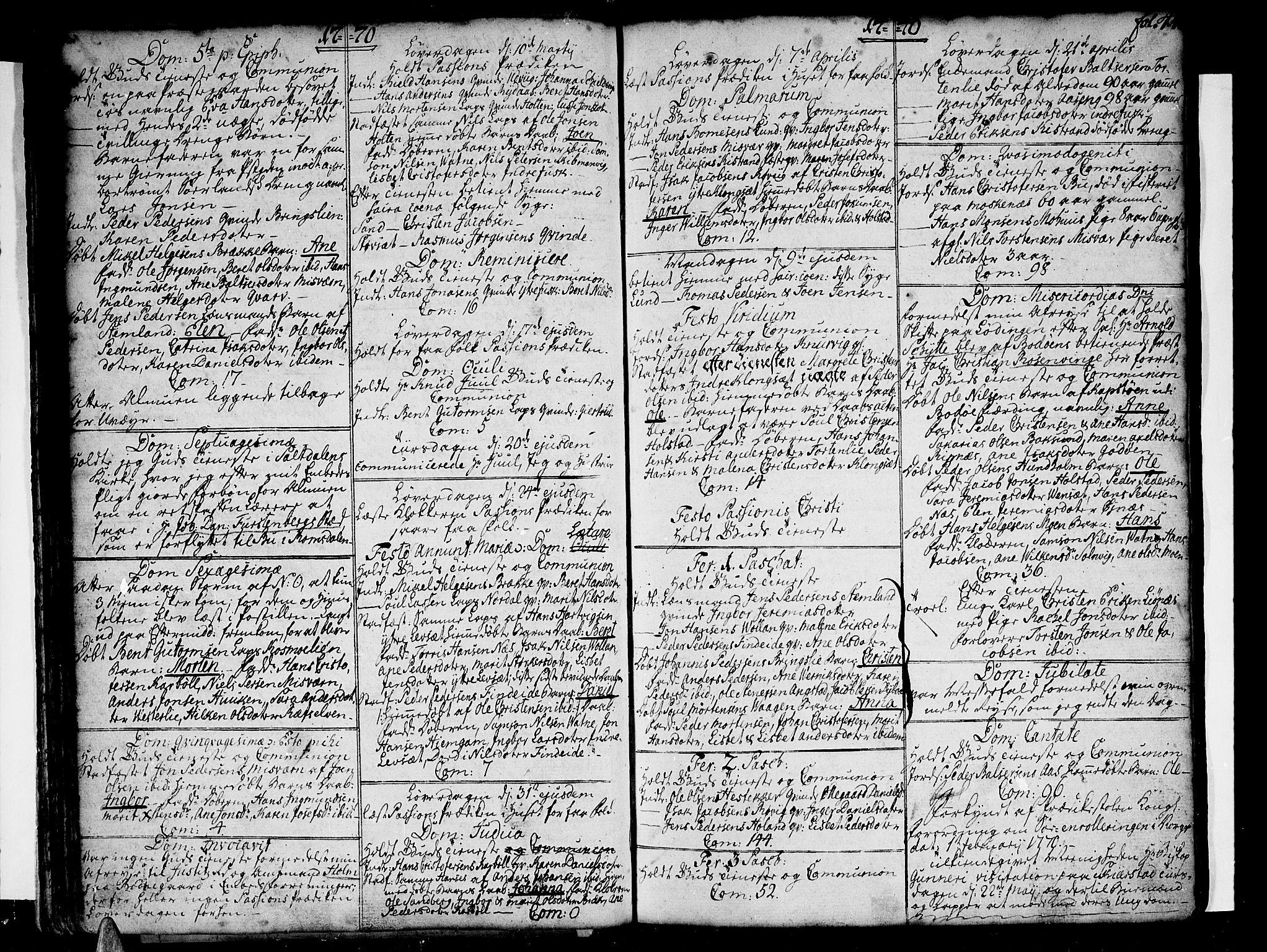 Ministerialprotokoller, klokkerbøker og fødselsregistre - Nordland, AV/SAT-A-1459/852/L0735: Parish register (official) no. 852A05, 1762-1820, p. 44