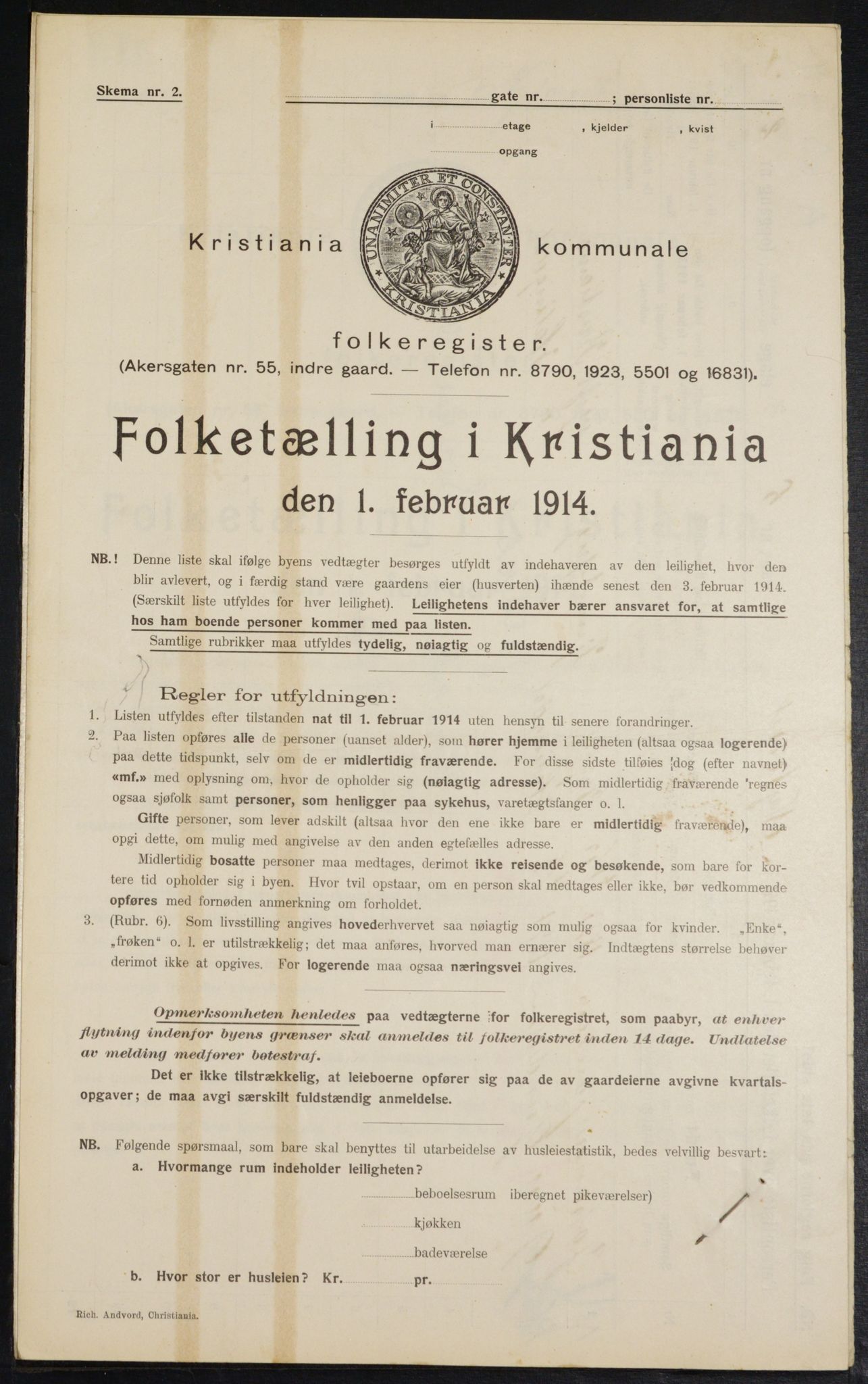 OBA, Municipal Census 1914 for Kristiania, 1914, p. 74133